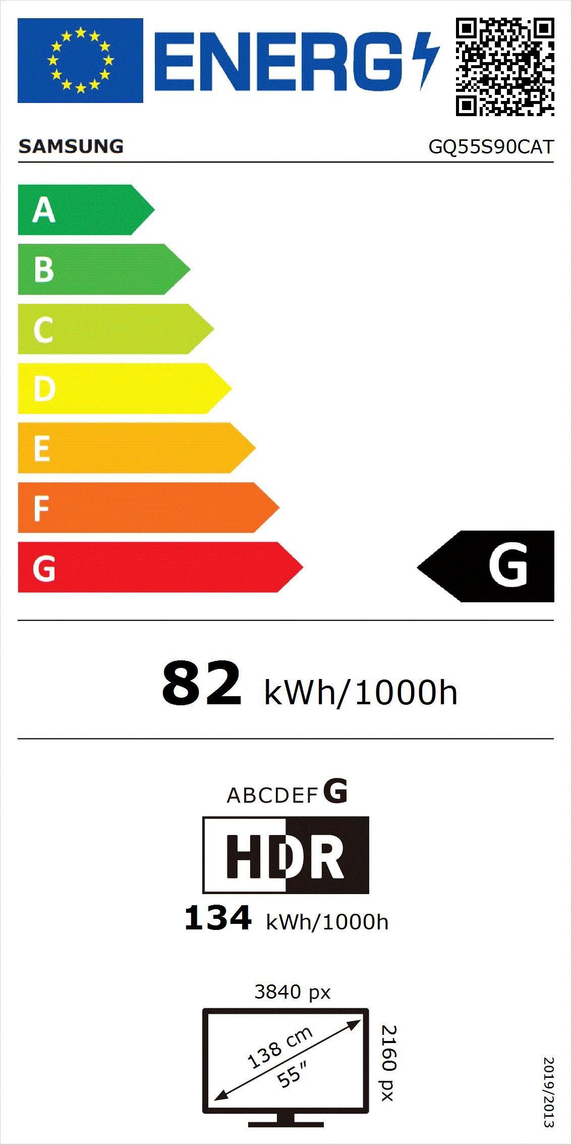 Samsung OLED-TV GQ55S90CAT, 138 cm / 55", 4K Ultra HD, Smart TV, Neural Quantum Processor 4K, LaserSlim Ontwerp, Gaming Hub