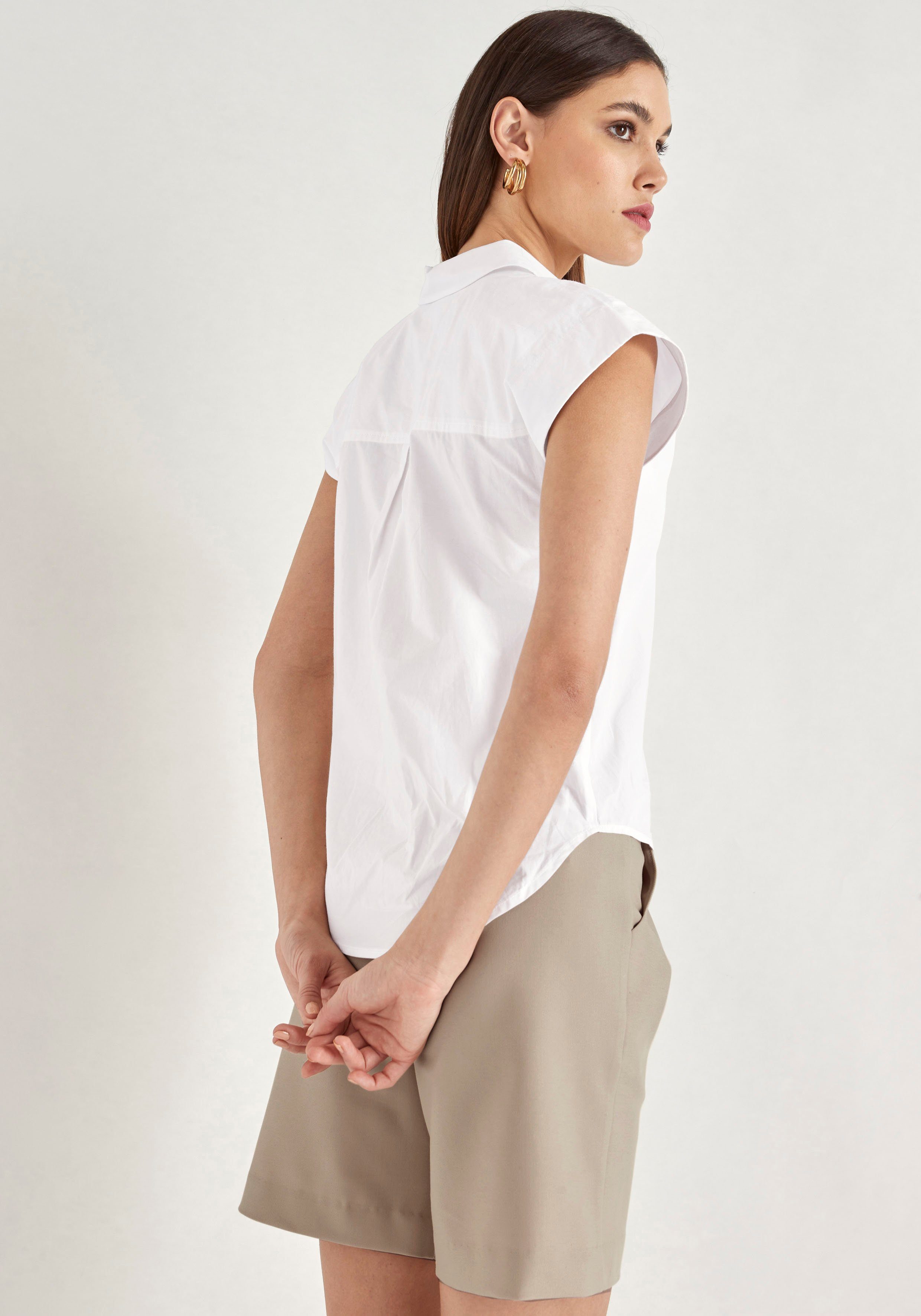 HECHTER PARIS Blouse met korte mouwen met doorknoopsluiting