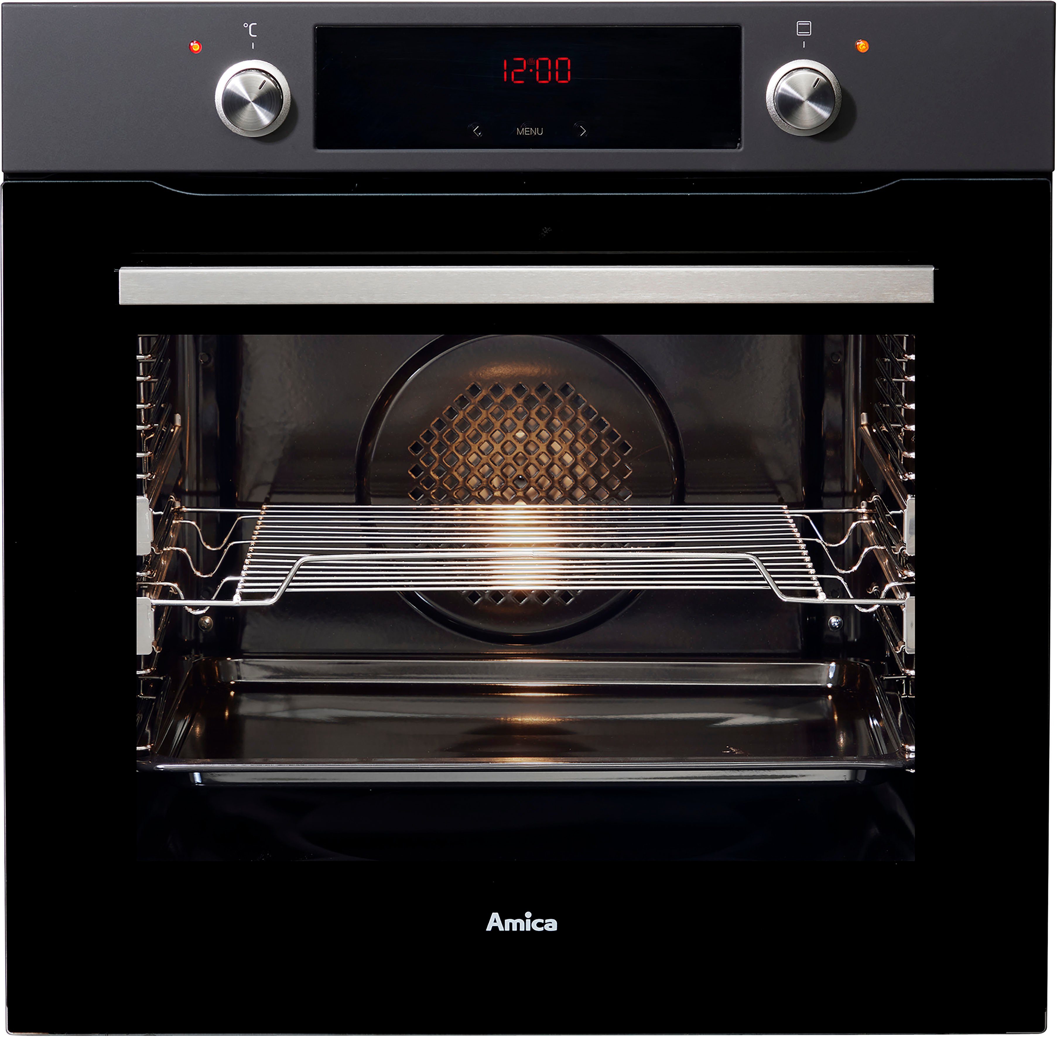 Amica Inbouw ovenset BOXI 955 000 E 2-voudig telescopisch uittrekbaar, hetelucht, xxl-volume