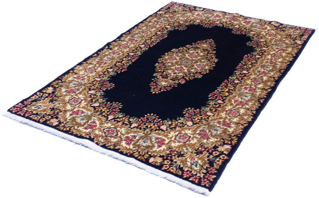 morgenland wollen kleed Rafsanjan Teppich handgeknüpft dunkelblau