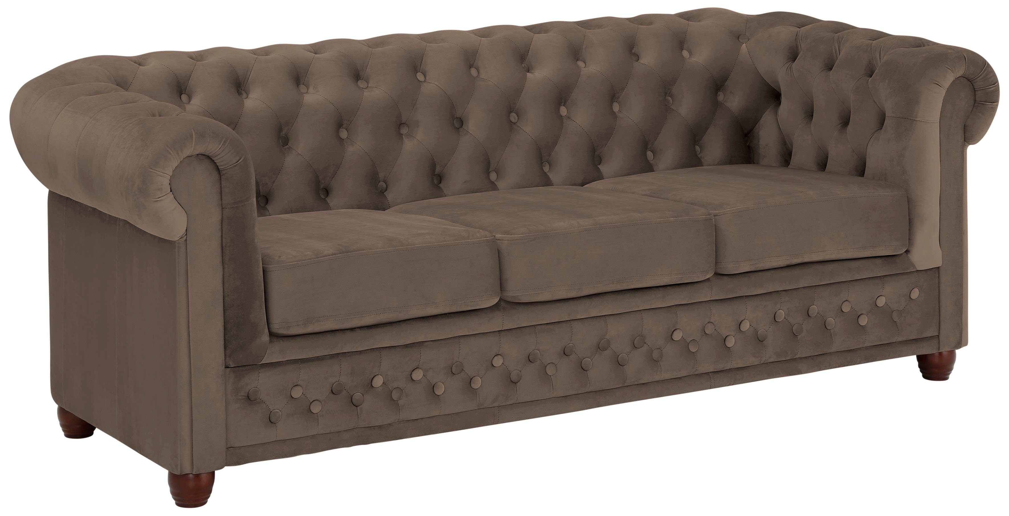Home affaire Chesterfield-bank New Castle met hoogwaardige capitonnage in chesterfield-design, bxdxh: 203x86x72