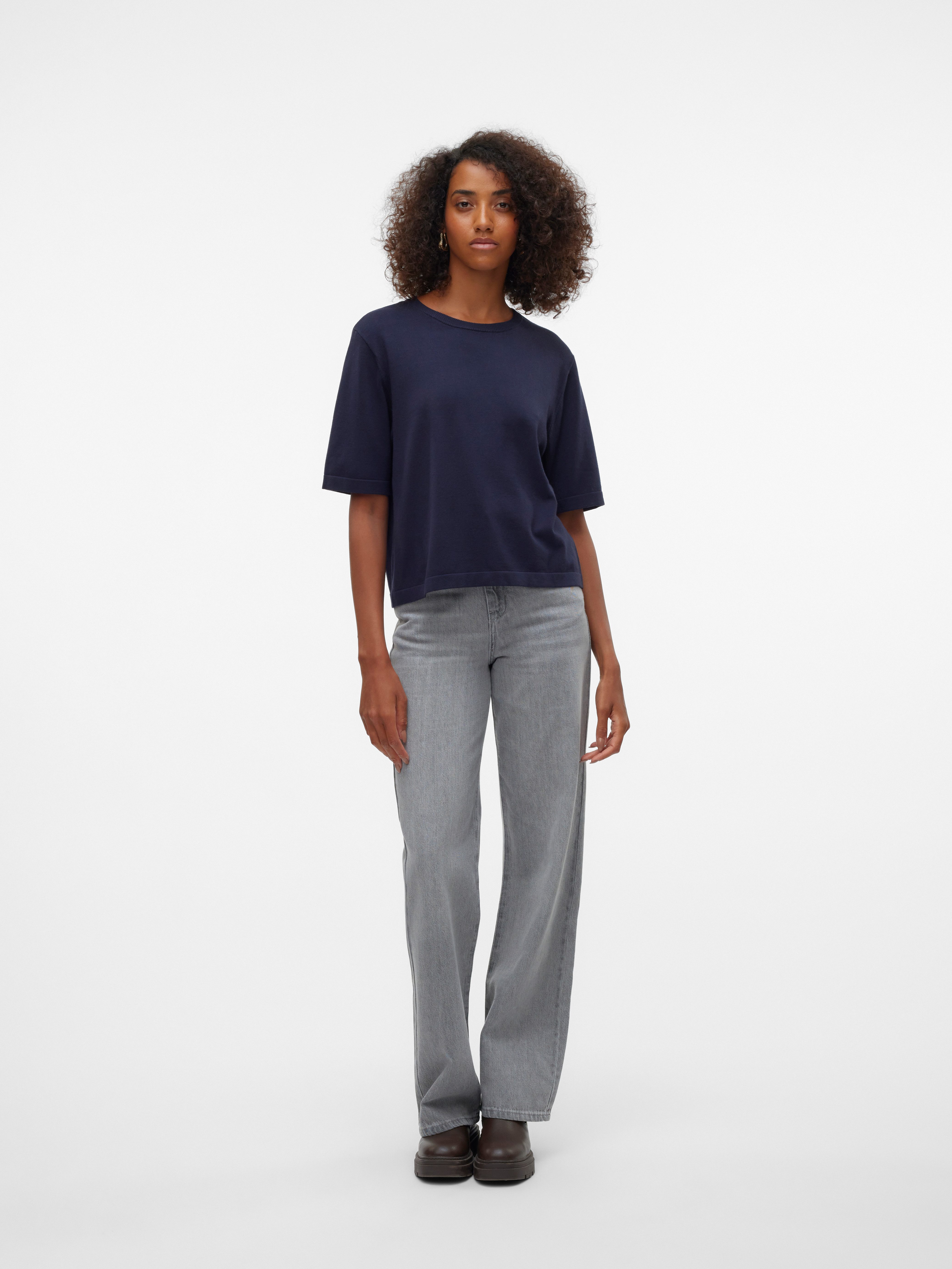 Vero Moda Trui met korte mouwen VMSILJE 2/4 O-NCK OVERSIZE PULL GA NOOS