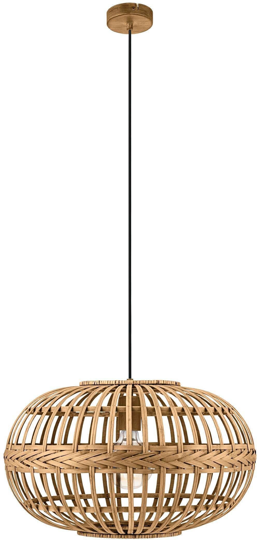 EGLO Hanglamp AMSFIELD Boho hanglamp eettafel, eetkamerlamp, hanglamp, E27, Ø 38 cm