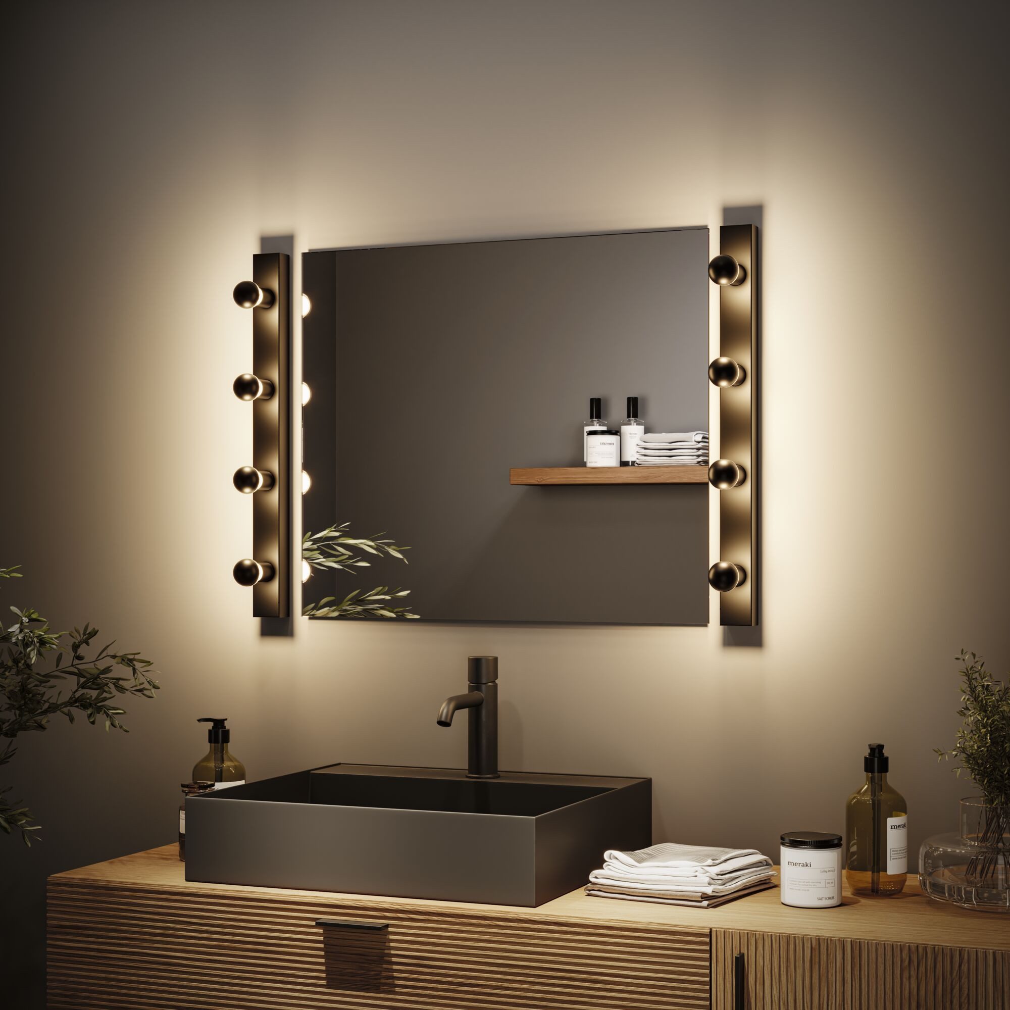 Paulmann Led-verlichting LED druppel kop spiegel 470lm E14 2700K 4,5W 230V dimbaar zwart mat