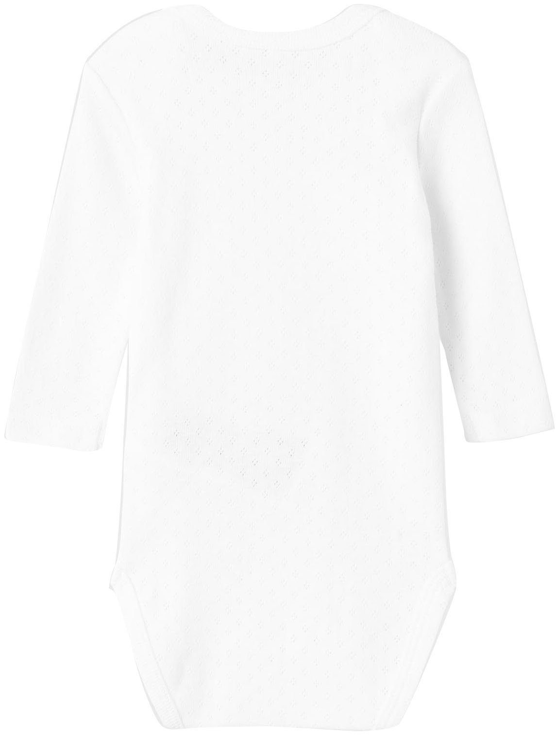Name It Body met lange mouwen NBFBODY 2P LS WHITE NEEDLEDROP NOOS (2-delig, Set van 2)