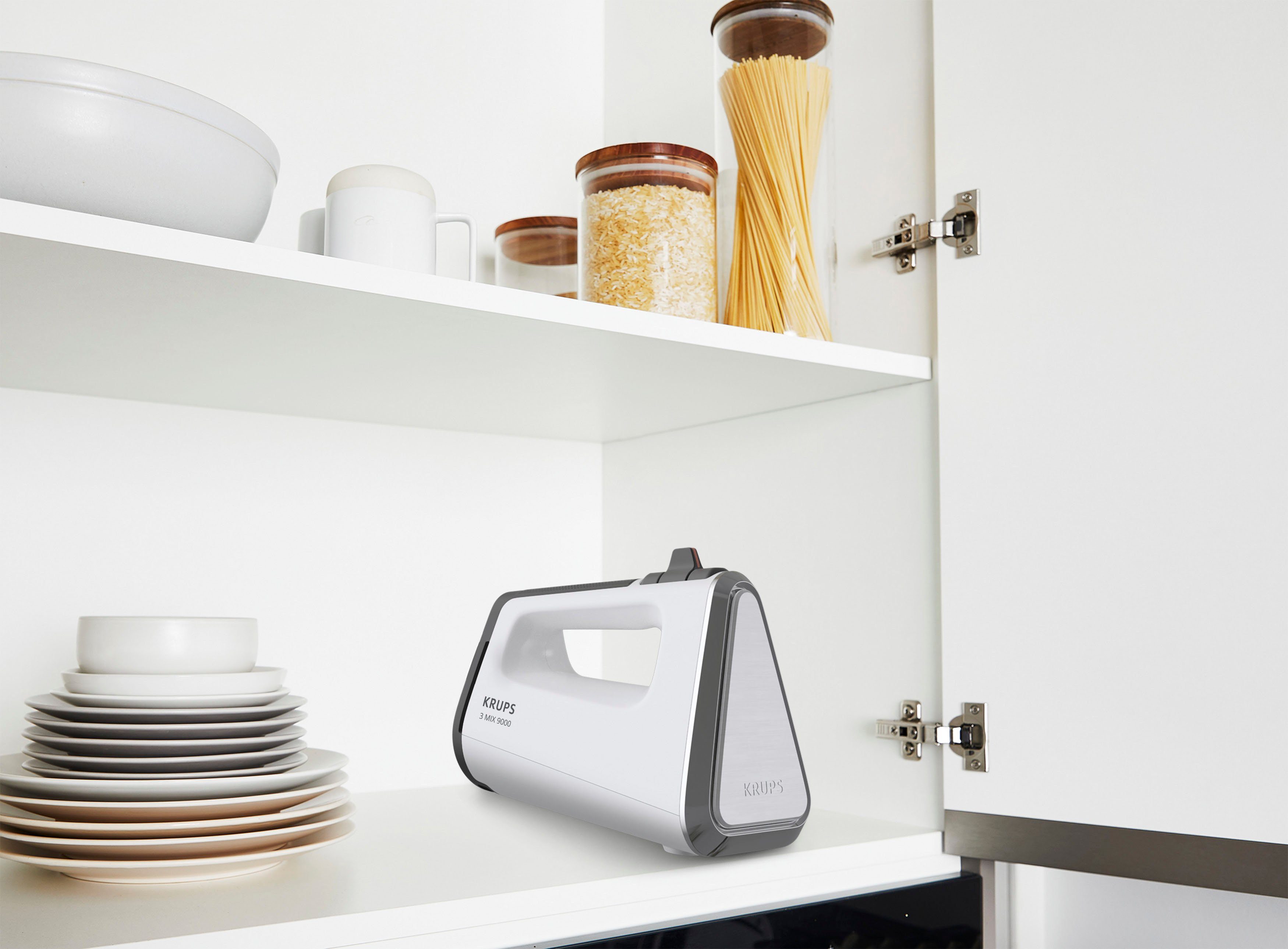 Krups Handmixer 3, Mix 9000 incl. garde, deeghaken, staafmixer-opzetstuk, maatbeker, gn9121