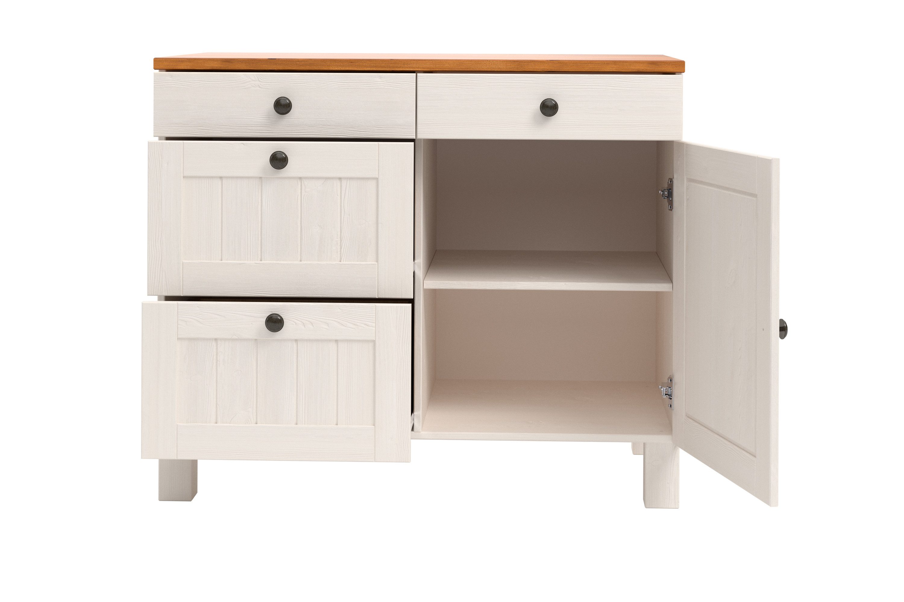 Home affaire Onderkast Alby2 , met metalen handgrepen, breedte 100 cm