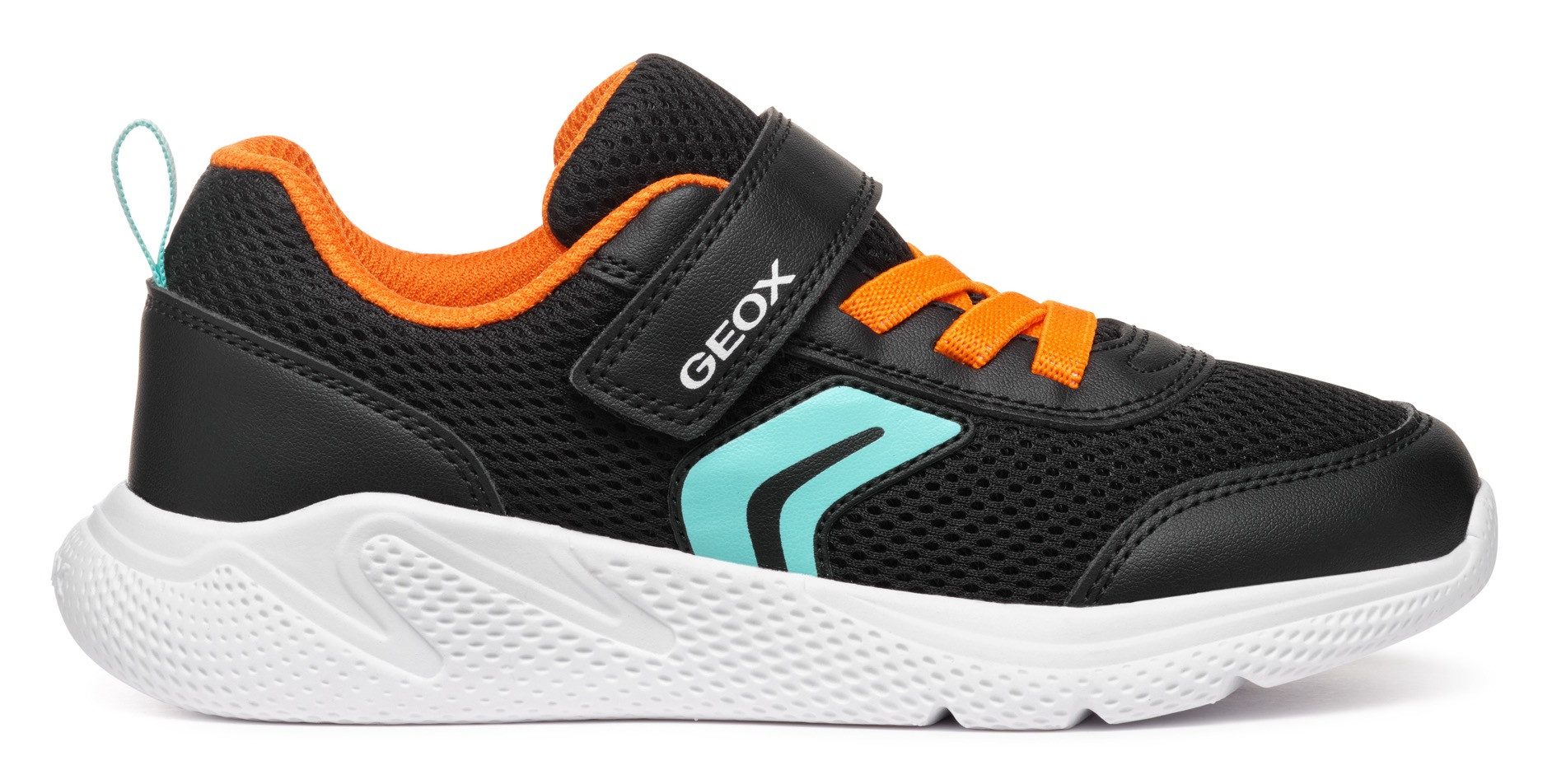 Geox Sneakers J SPRINTYE BOY , klittenbandschoen, vrijetijdsschoen, jongensschoen met elastische veters