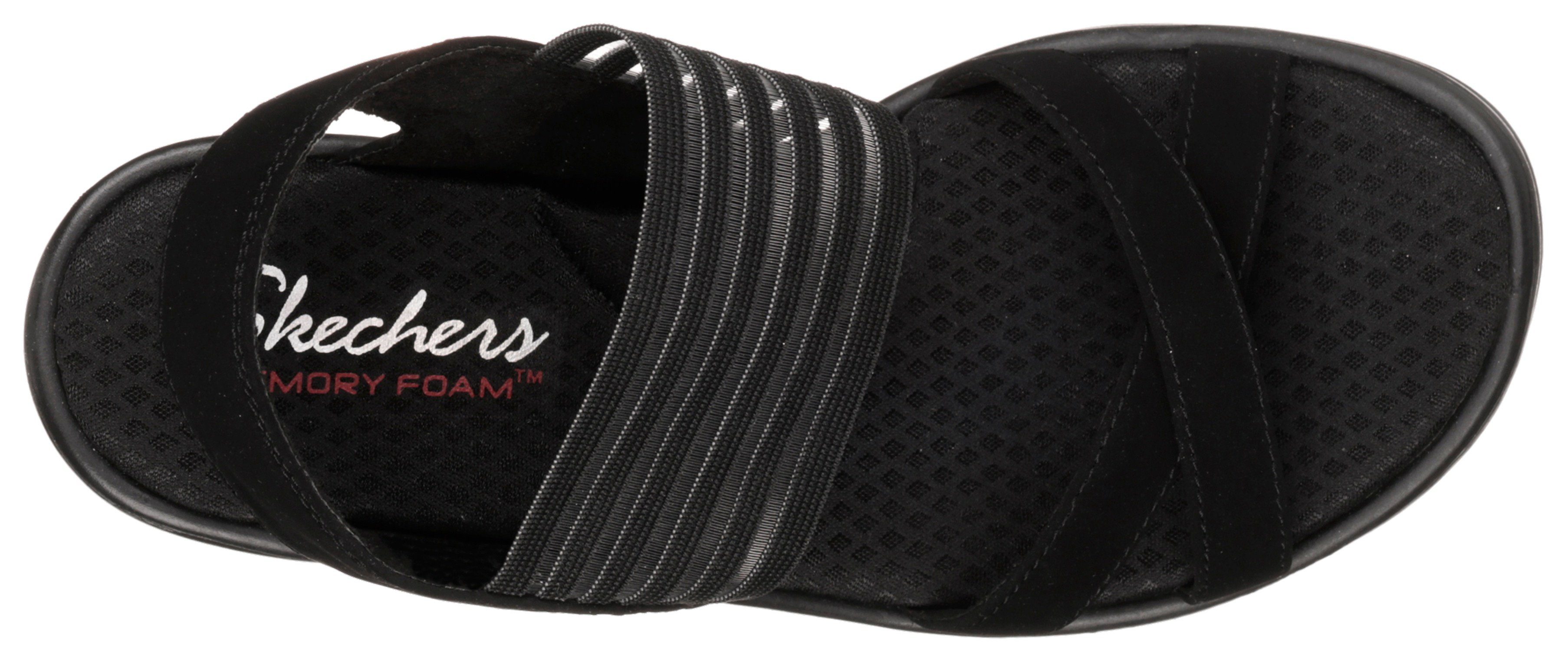 Skechers Sleehaksandaaltjes RUMBLERS-SOLAR BURST , zomerschoen, sandaal, sleehak, met memory foam