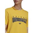 adidas originals t-shirt script tee geel