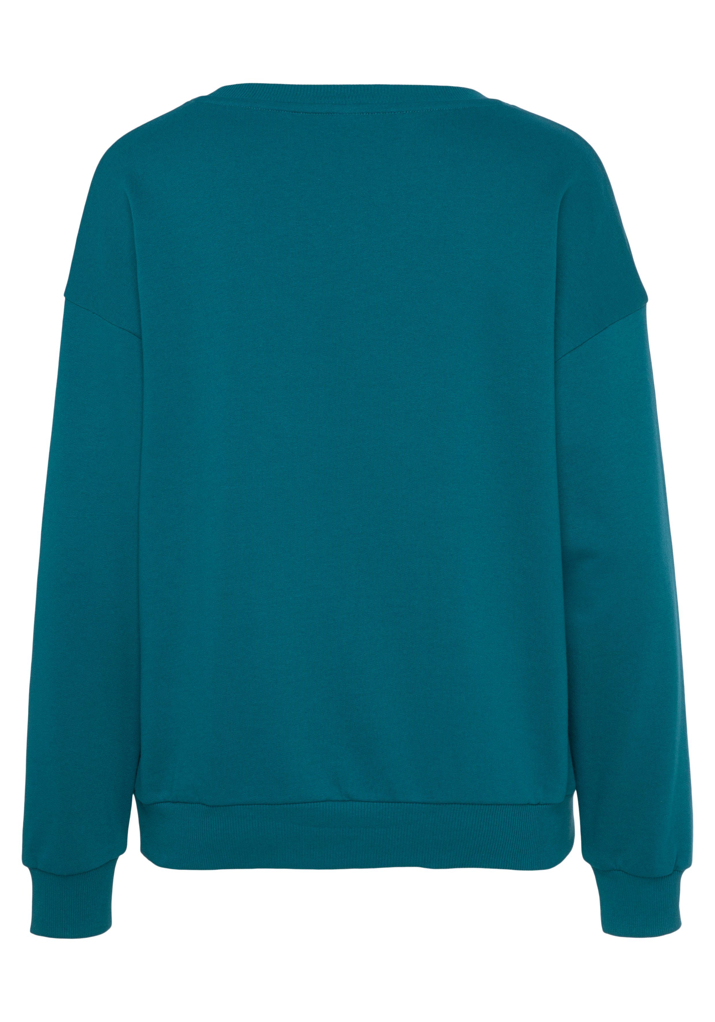 Vivance Sweater -Pullover met mooie frontprint, loungewear