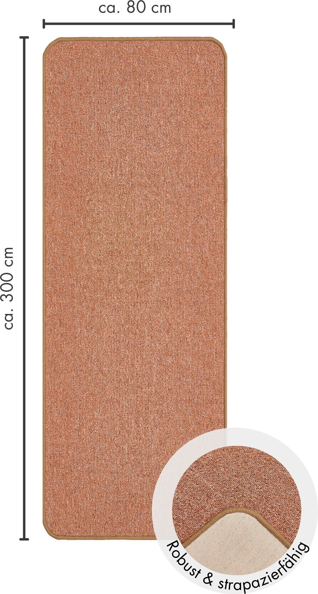 Andiamo Vloerkleed Luton, Made in Germany gemêleerde look, ook als loper, woonkamer & slaapkamer