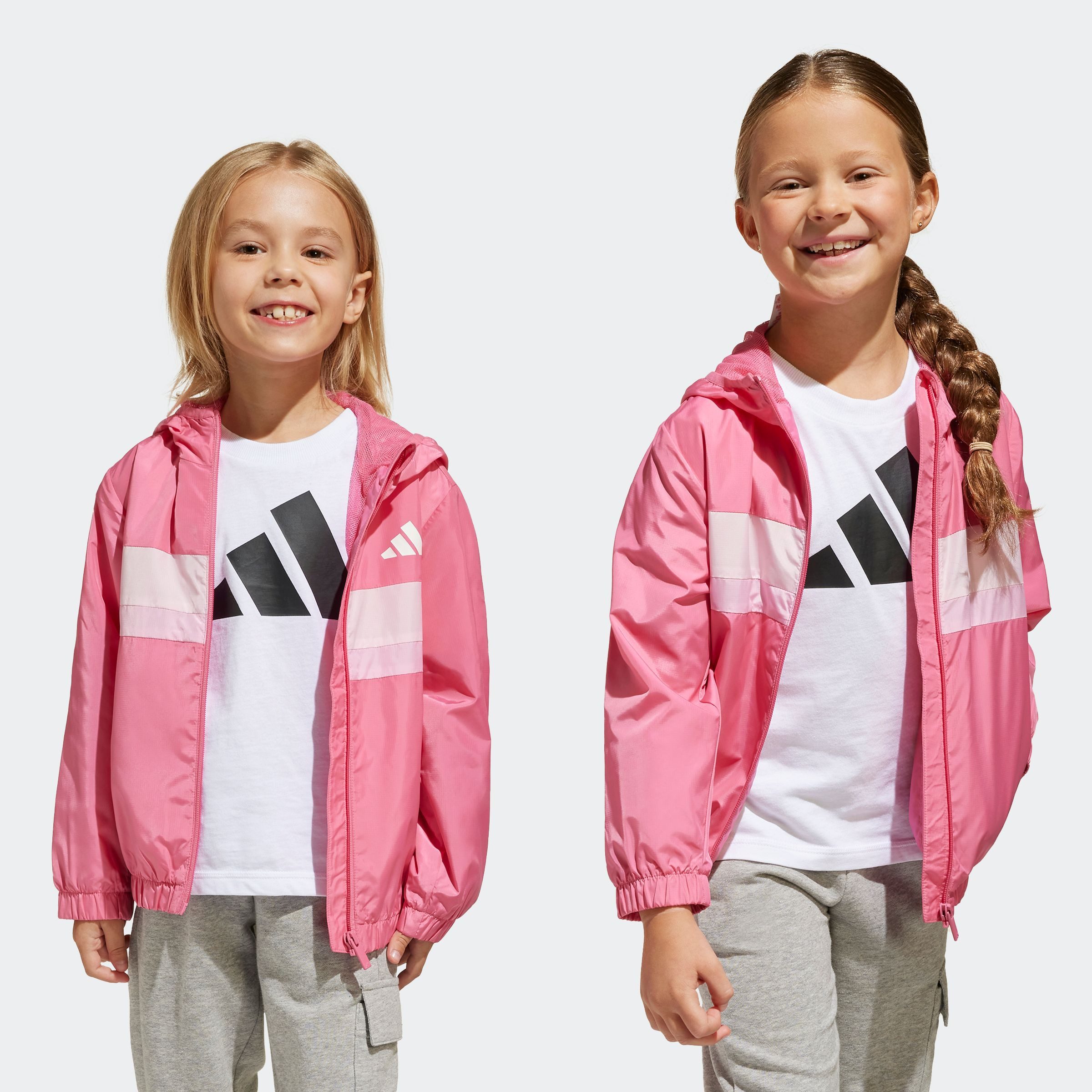 adidas Sportswear Windbreaker LK TIBERIO WB jongens outdoorjassen maat 122 roze