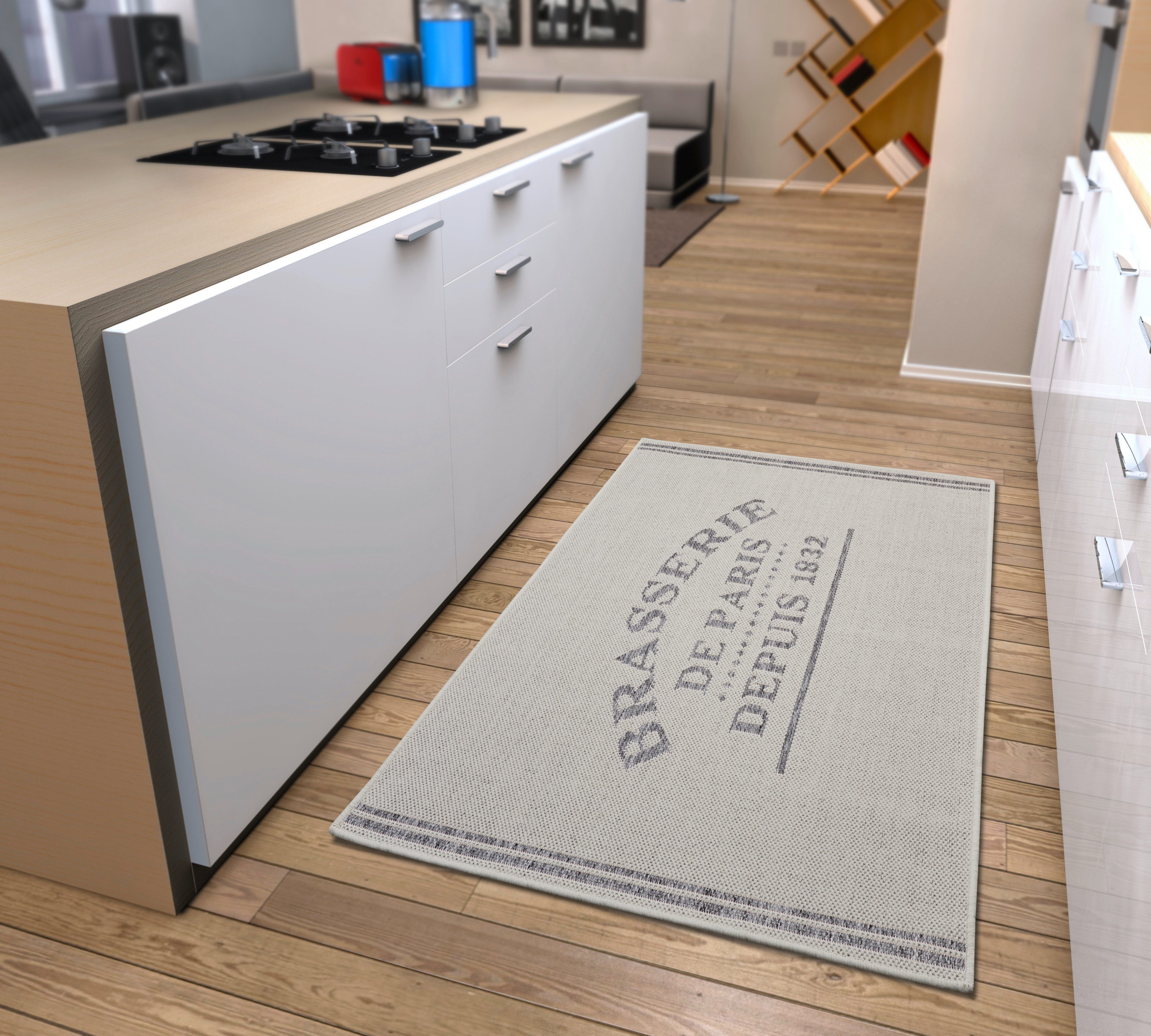 HANSE Home Keukenloper Brasserie de Paris Loper, antislip, keukenkleed, keuken, vloerkleed, gemakkelijk in onderhoud