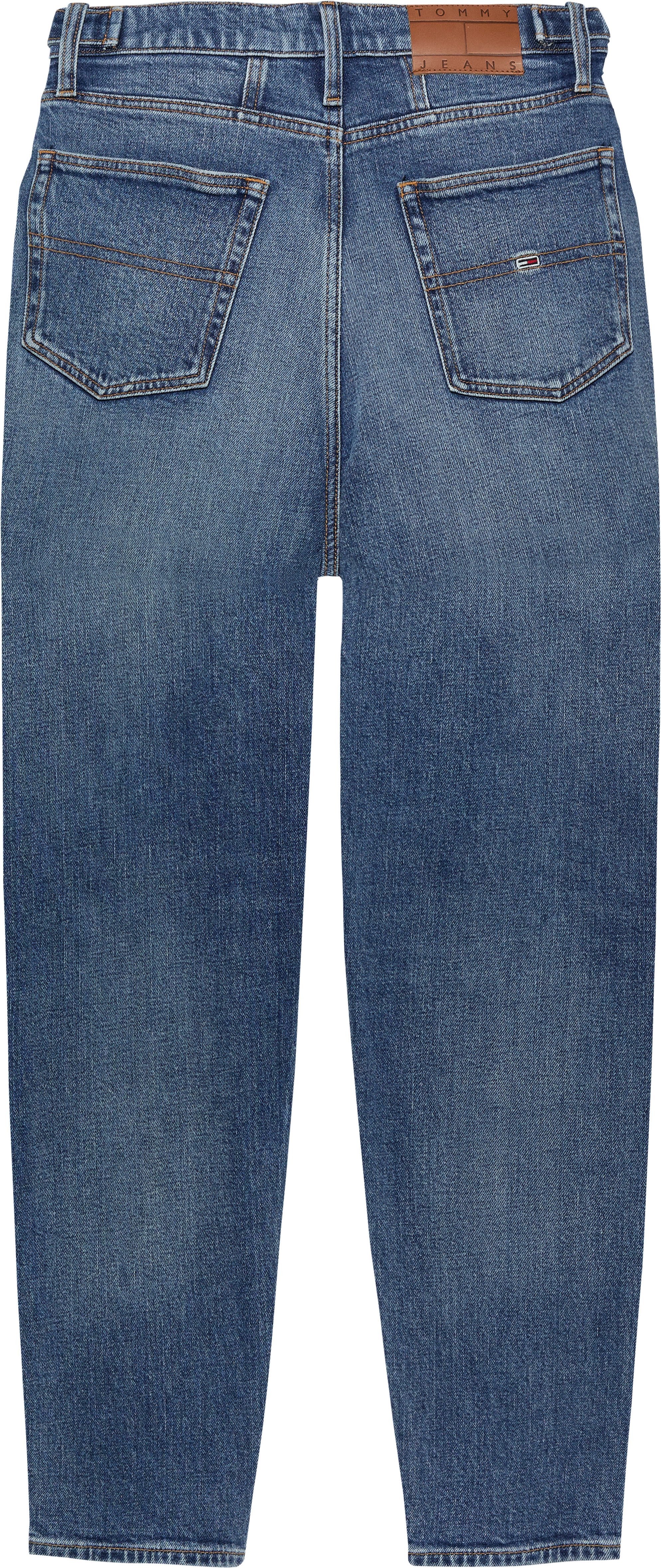 TOMMY JEANS Mom jeans High waist - Mom-Jeans Tapered met logo-borduurwerk, in enkelvrije lengte