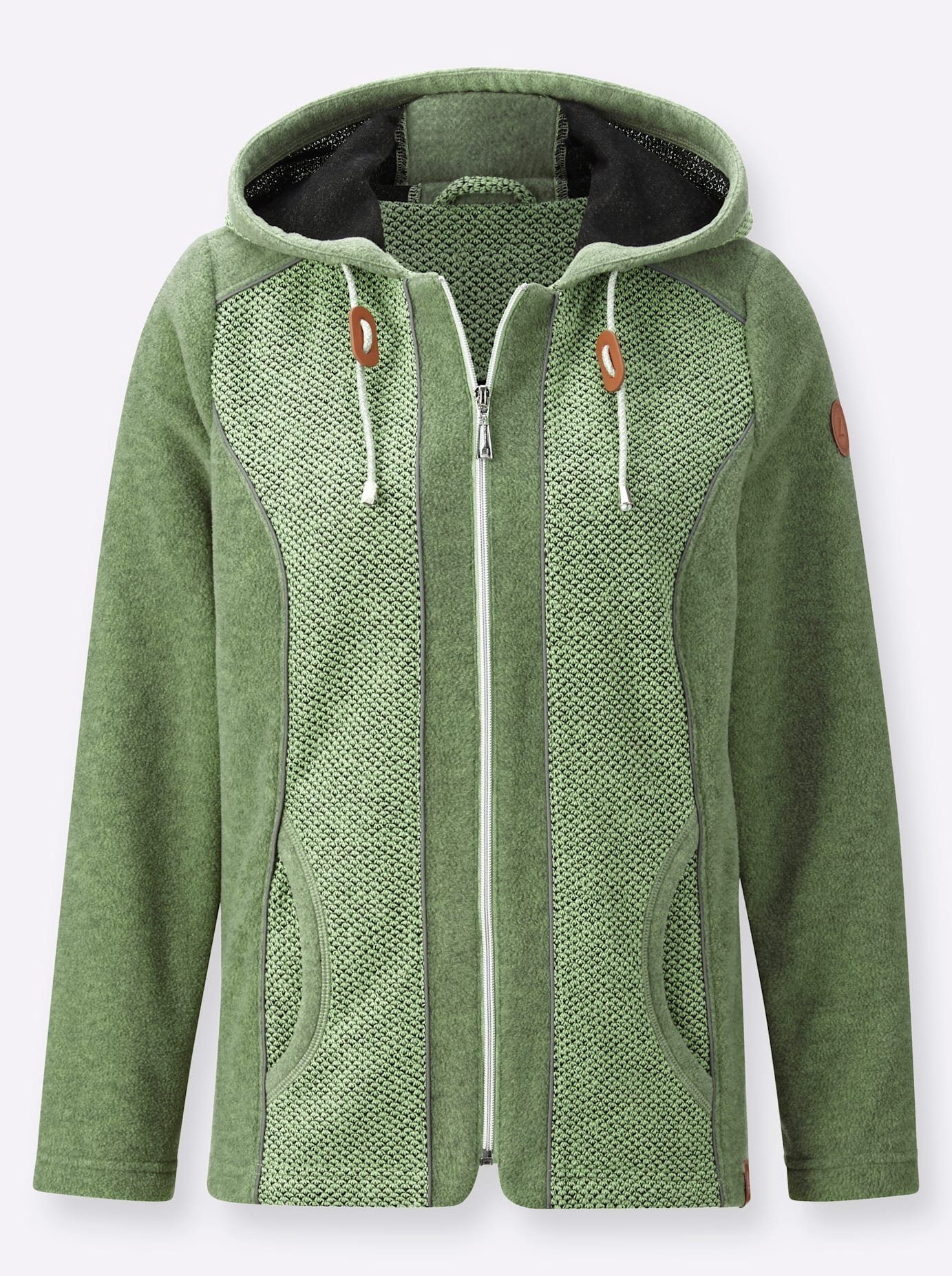 Casual Looks Fleecejack met capuchon