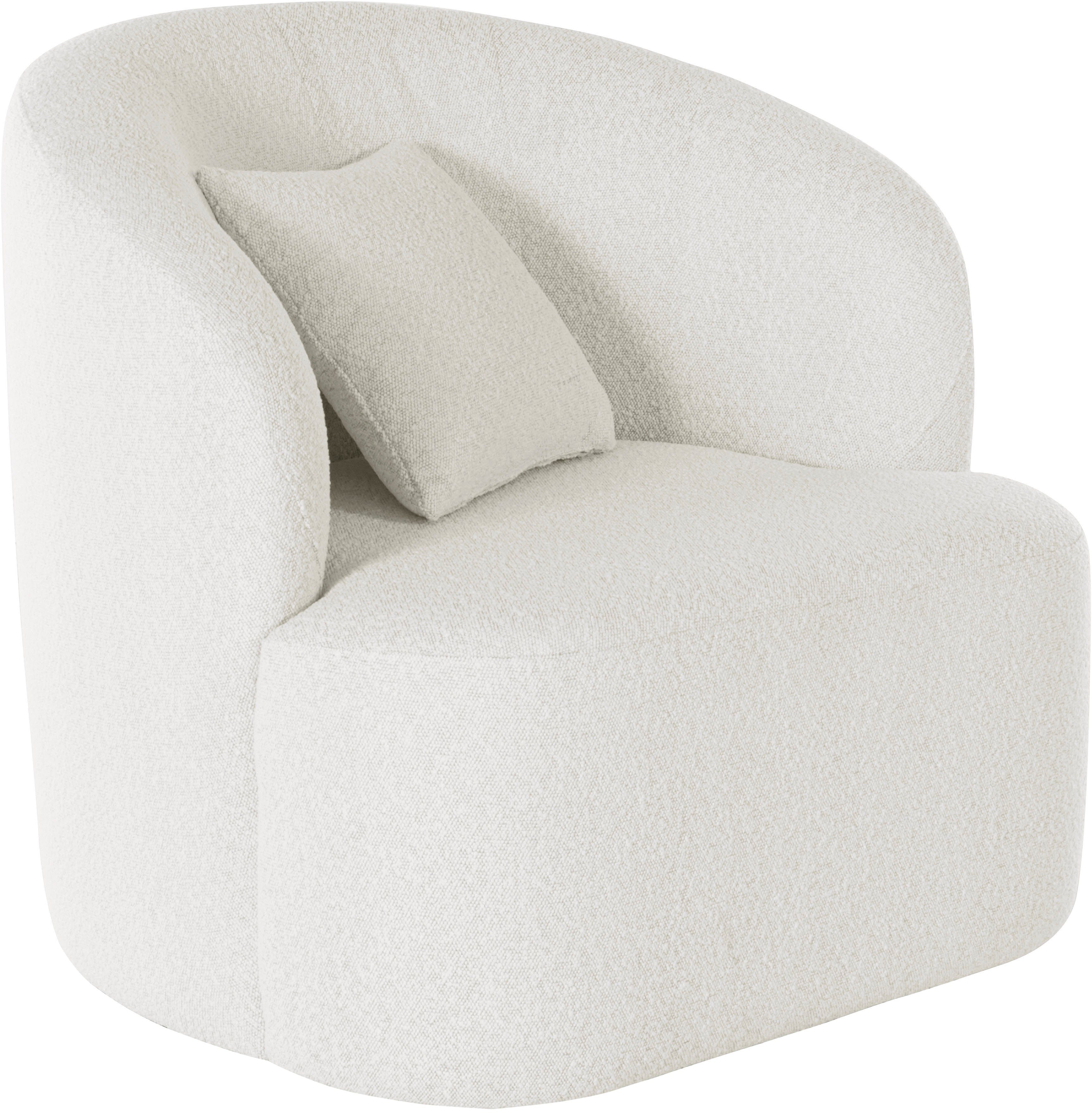 LeGer Home by Lena Gercke Draaibare fauteuil Dilara Stoel afgeronde rugleuning en front, in 3 stofkwaliteiten