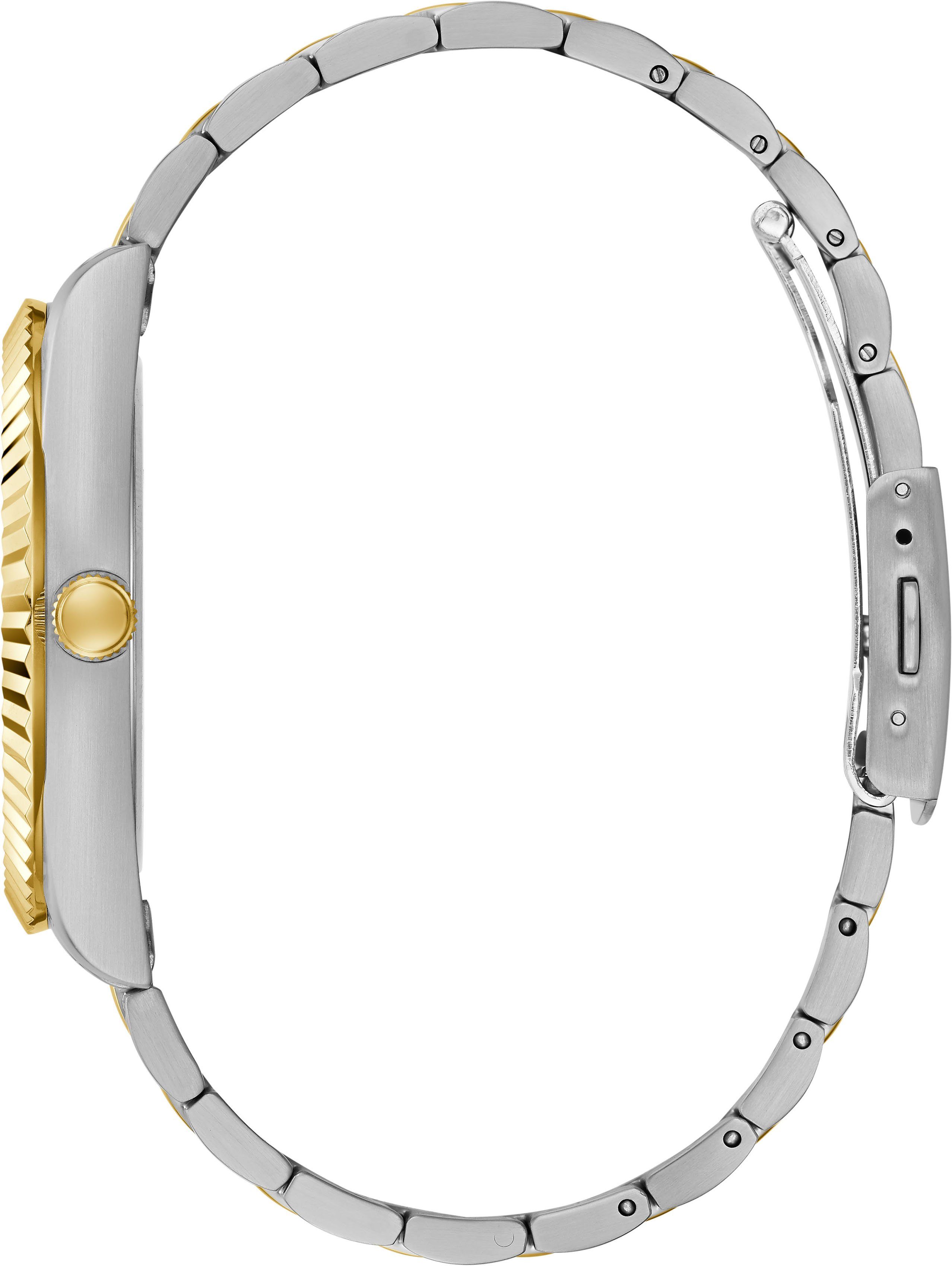Guess Kwartshorloge CONNOISSEUR Armbandhorloge, herenhorloge, datum, weekdag, roestvrijstalen band