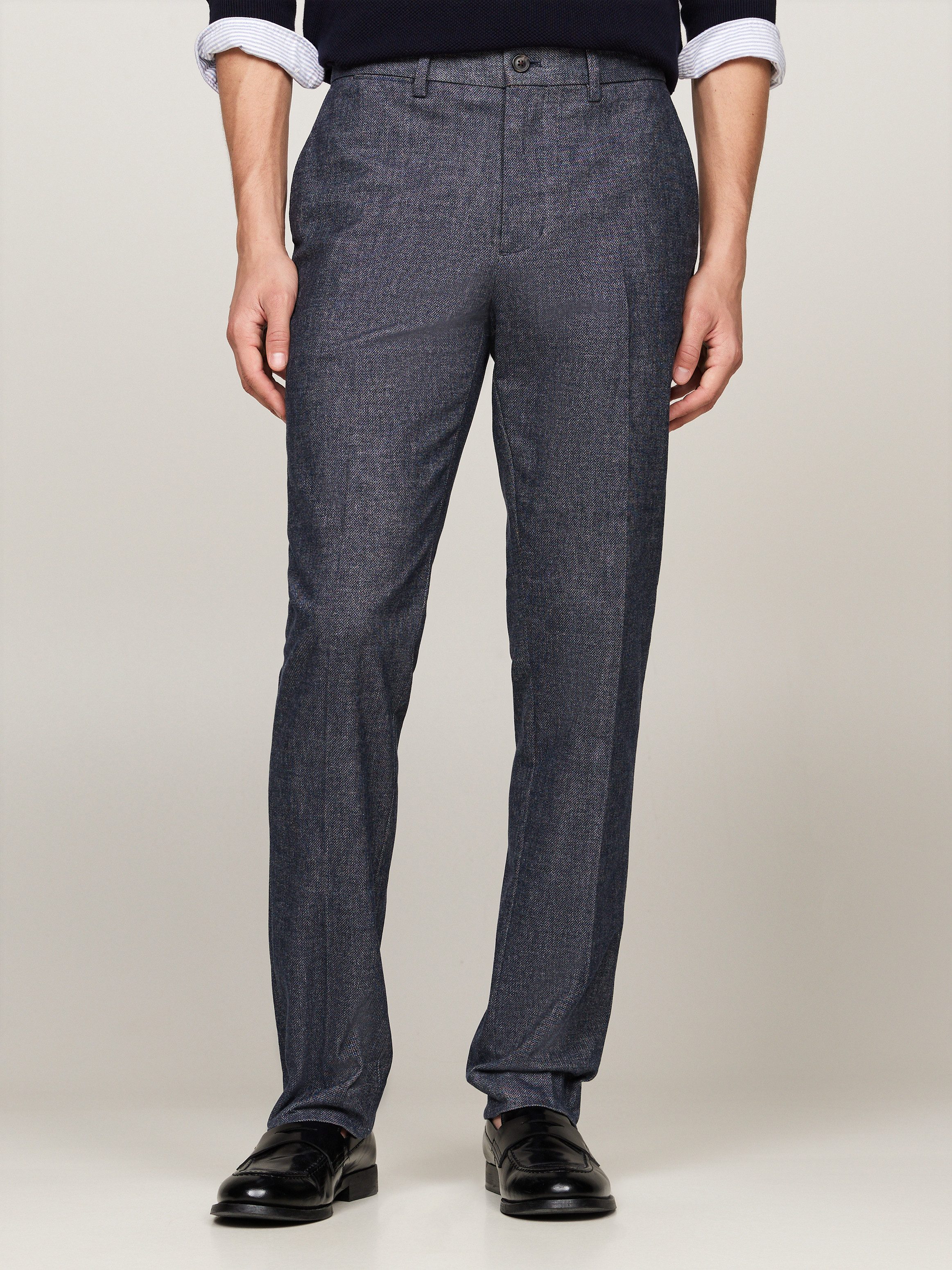 Tommy Hilfiger Five-pocketsbroek DC DENTON BRUSHED MARL gemêleerd ontwerp met persplooien