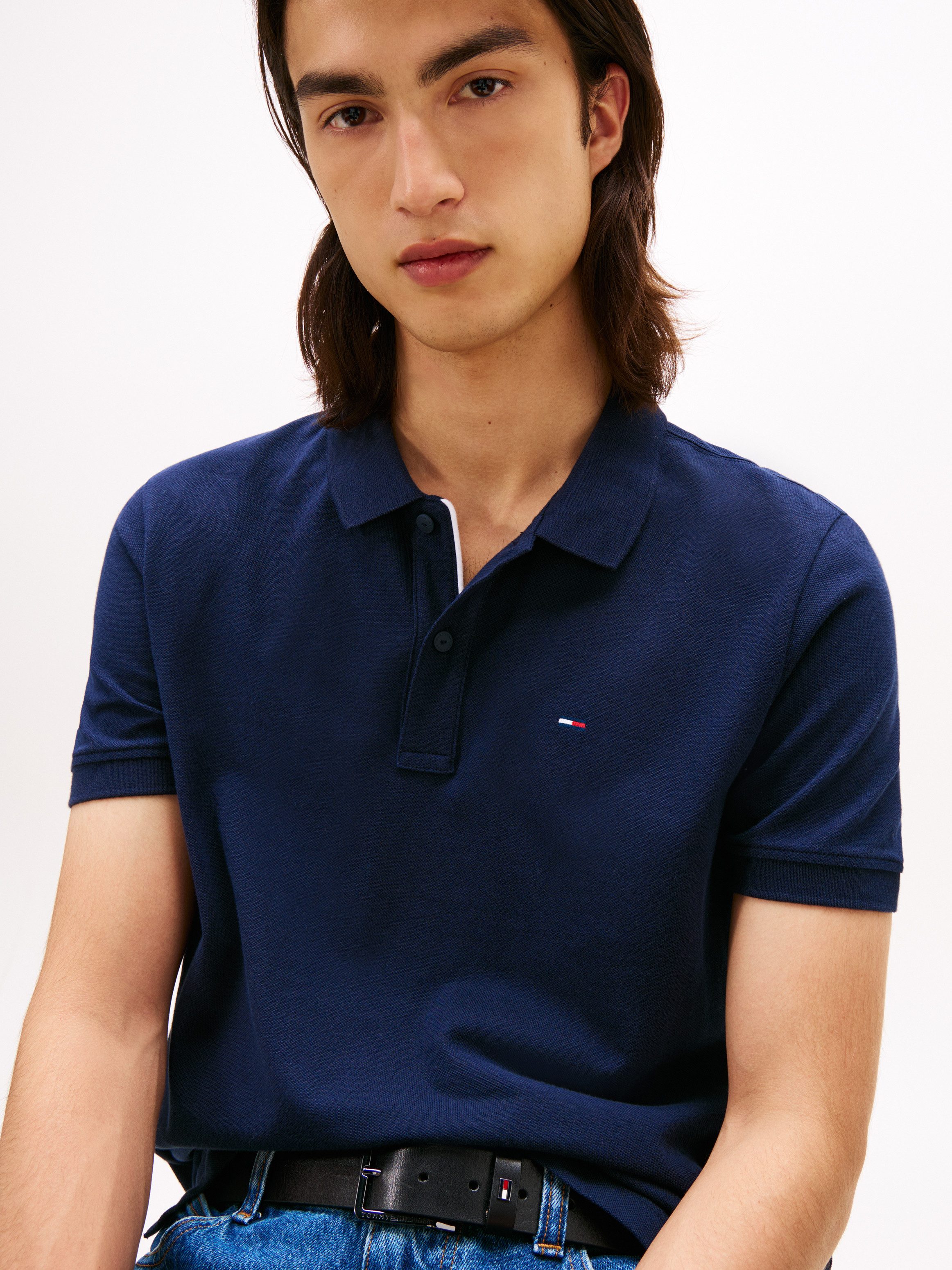 TOMMY JEANS Poloshirt TJM SLIM PLACKET POLO EXT