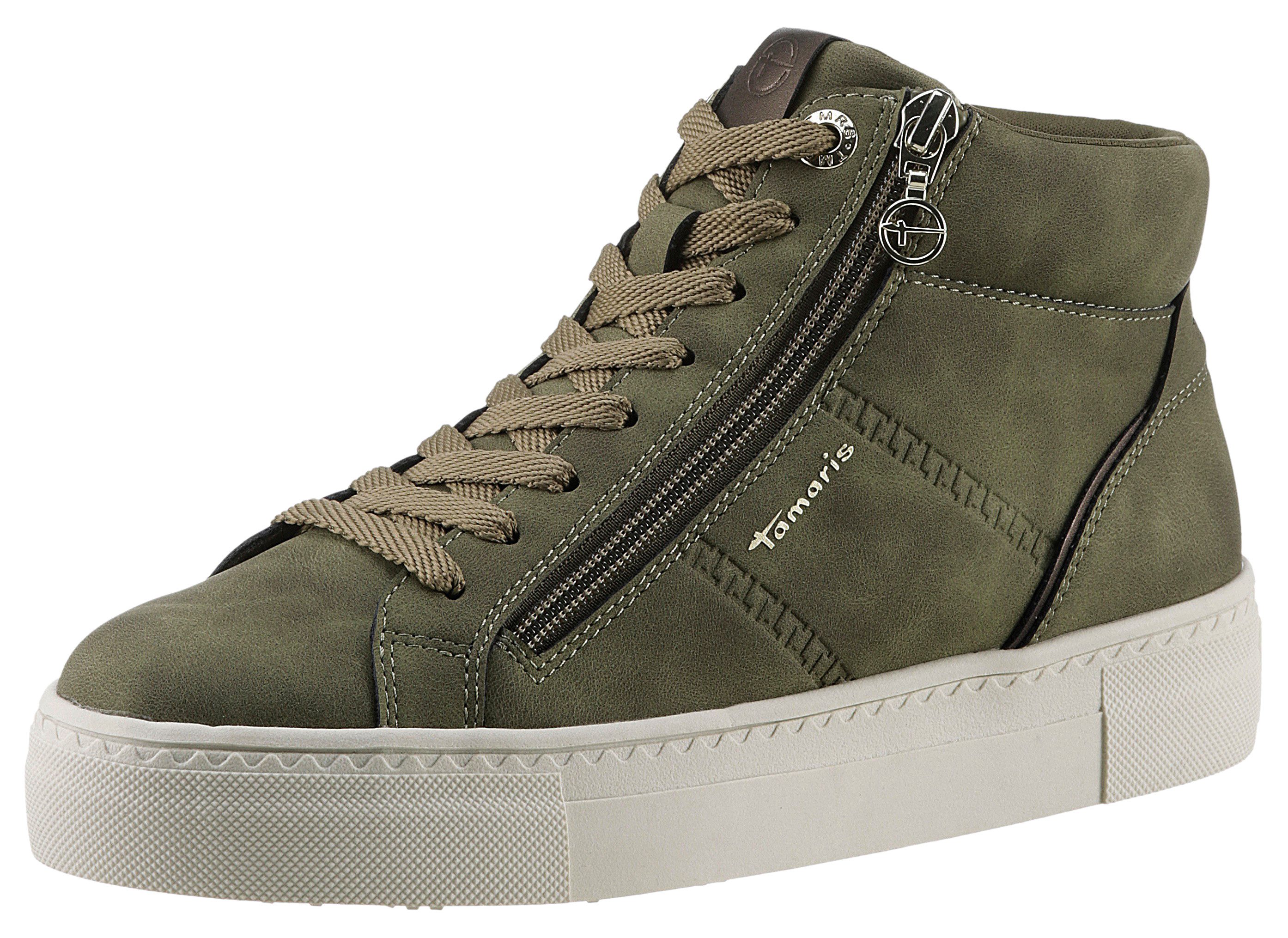 Tamaris Plateausneakers high-top sneaker, vrijetijdsschoen, veterschoen, gevoerde schacht