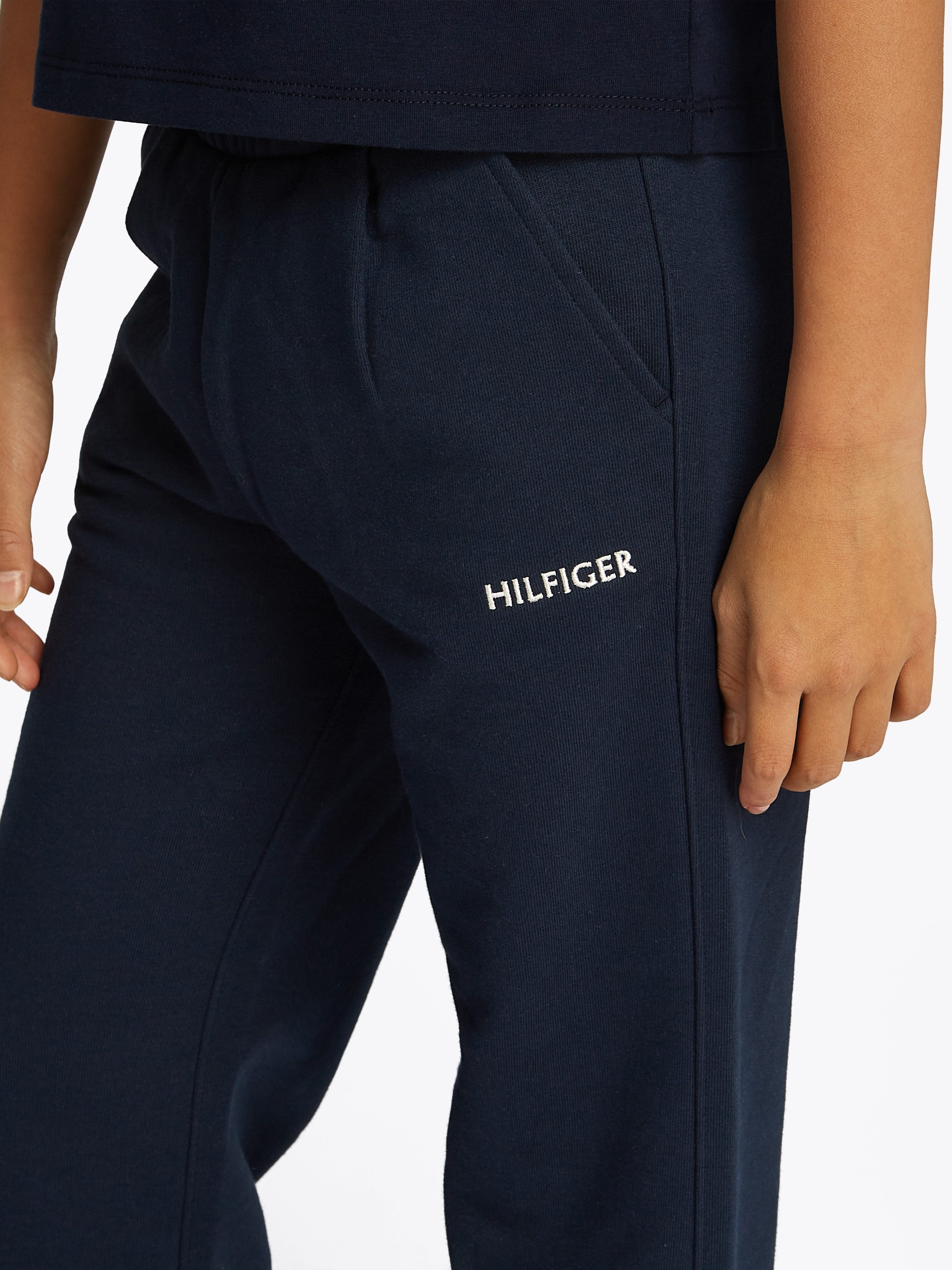 Tommy Hilfiger Shirt met korte mouwen HILFIGER SEQUINS FLAG TEE SS met pailletten, met logo-print