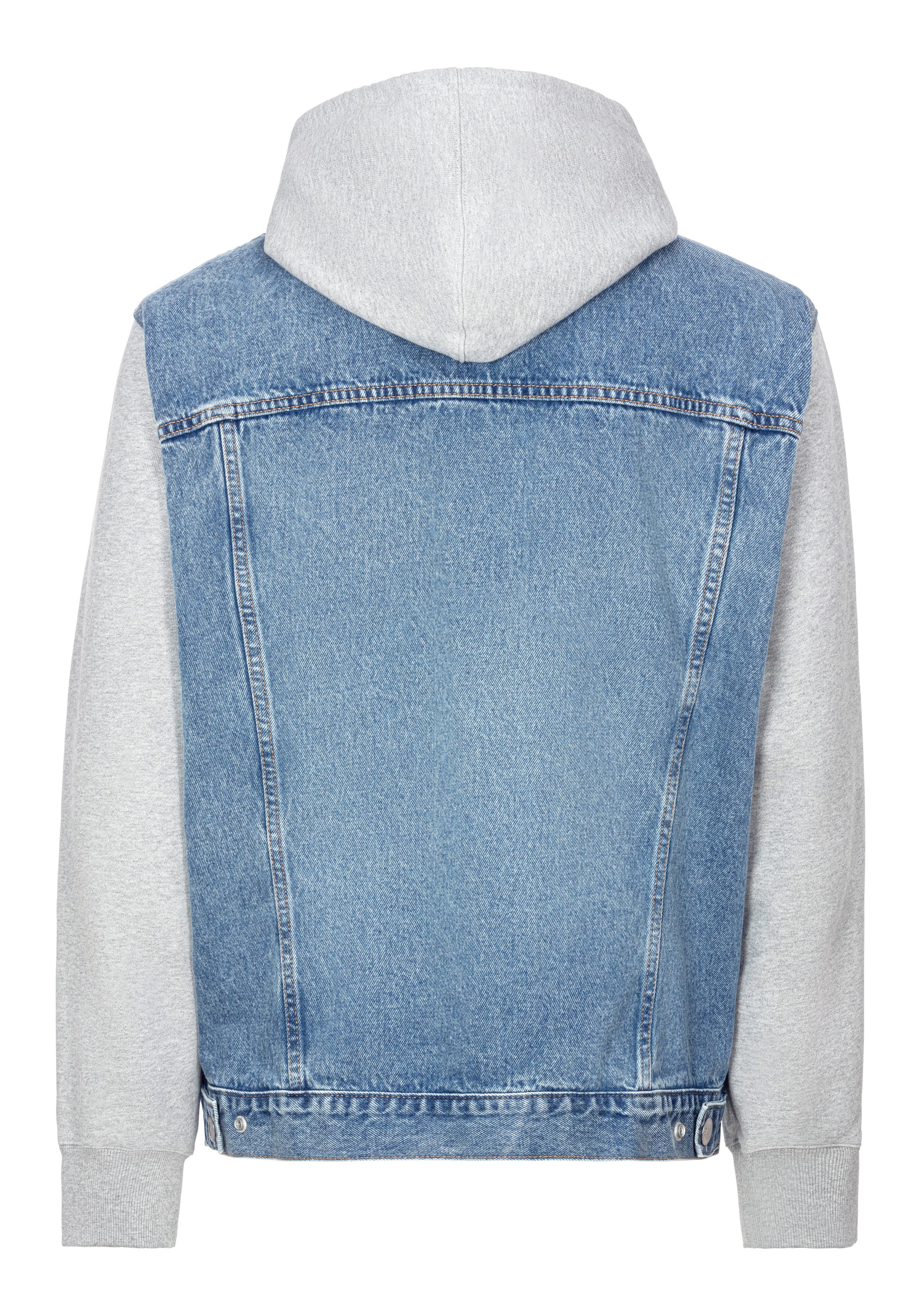 Levi's® Plus Hybride jas met sweat capuchon en mouwen