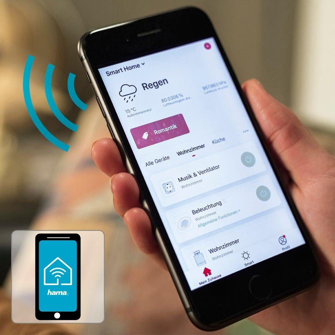 Hama Slimme ledlamp Wifi led inbouwspot, 5W, spraakbesturing, app-besturing, verstelbaar