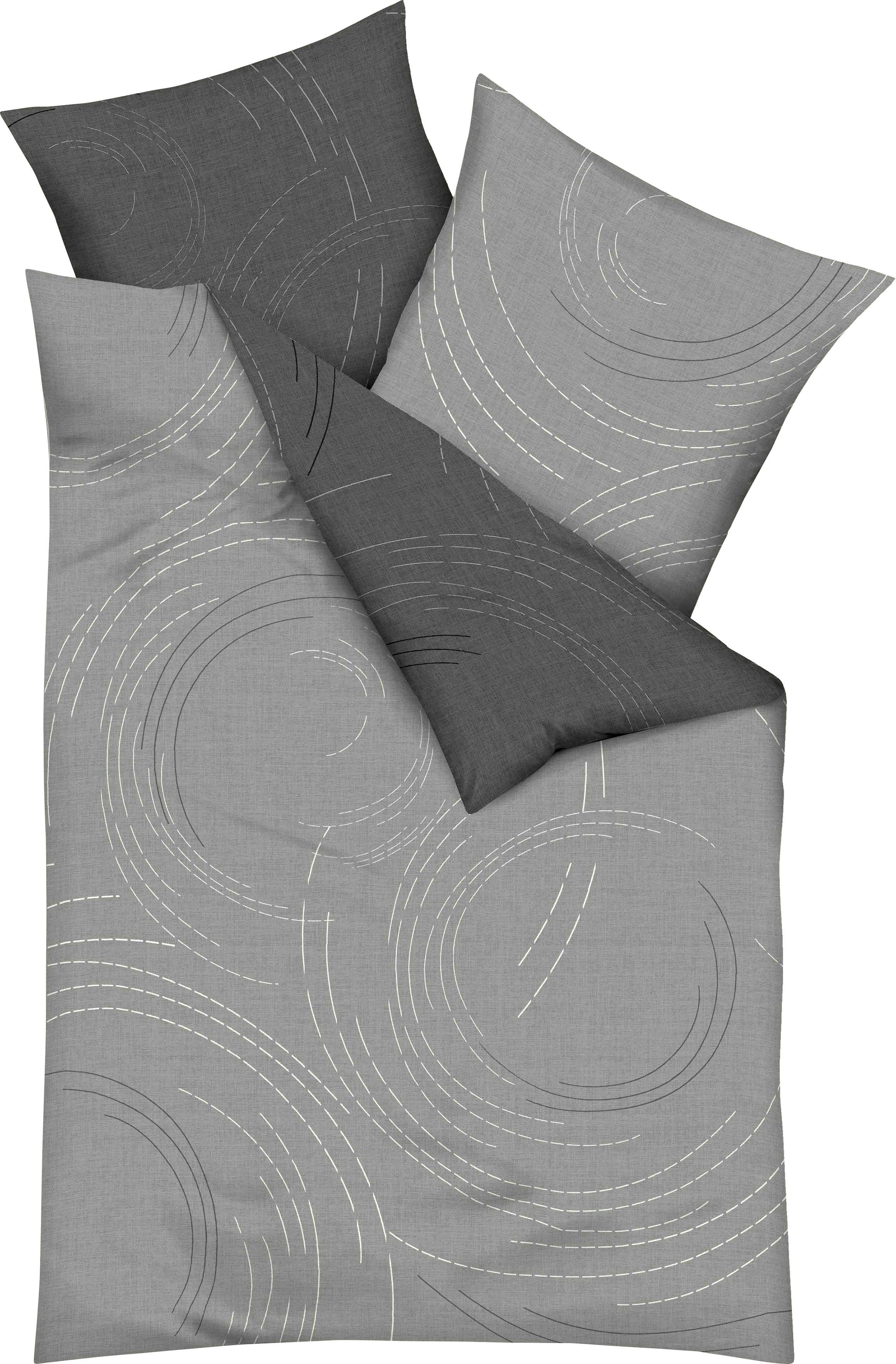 Kaeppel Tweezijdig te gebruiken overtrekset Jaro, in mt. 135x200, 155x220 of 200x200 cm met ritssluiting, 100% katoen, dekbedovertrek met een tijdloos design