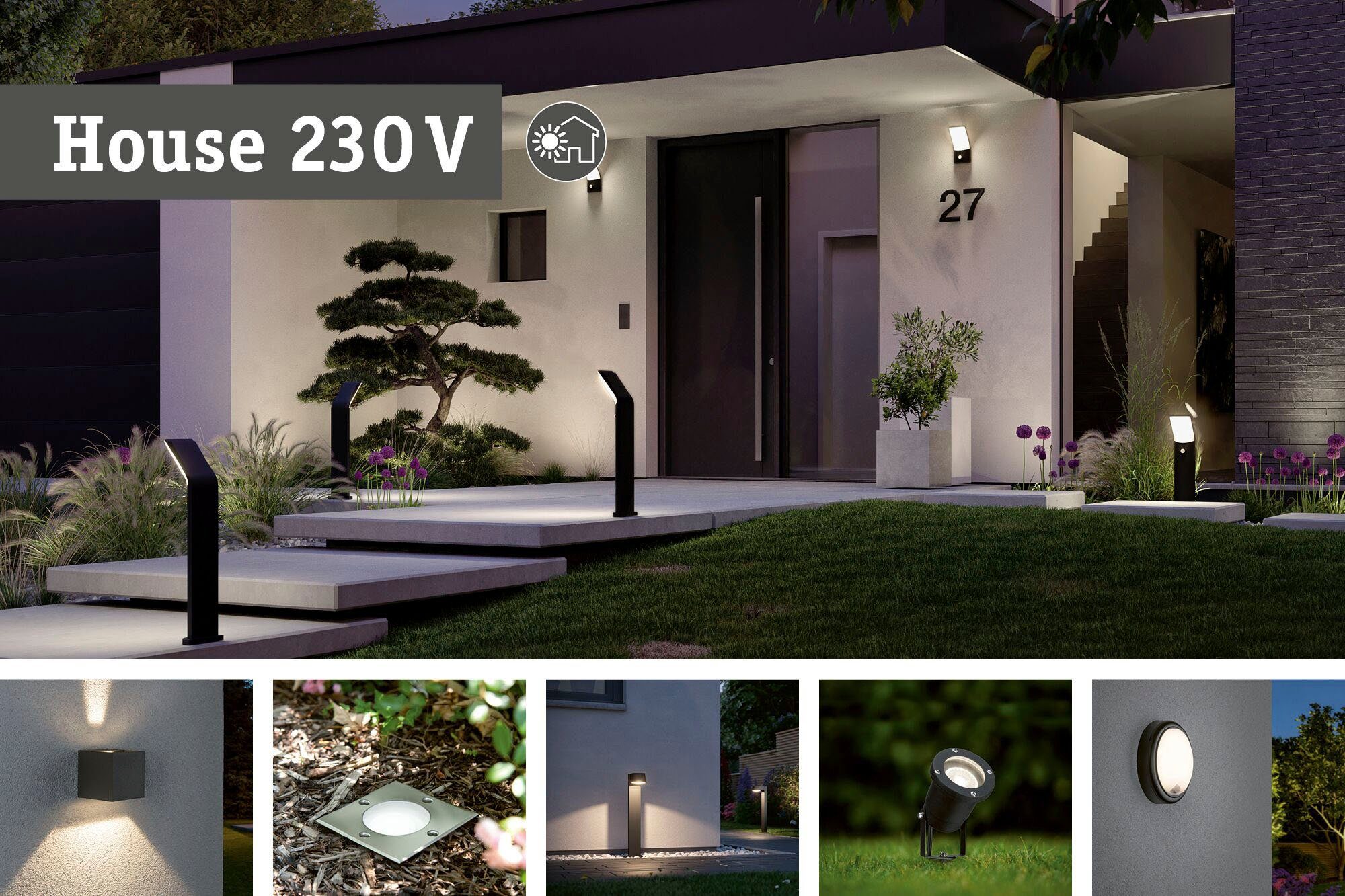 Paulmann Led-wandlamp voor buiten Anela 230V insectvriendelijk