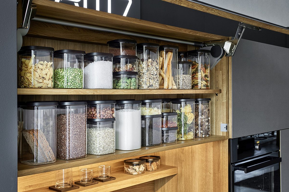 GEFU Glazen voorraadpot PANTRY Stapelen, luchtdicht, transparant, ruimtebesparend (set, 6-delig)