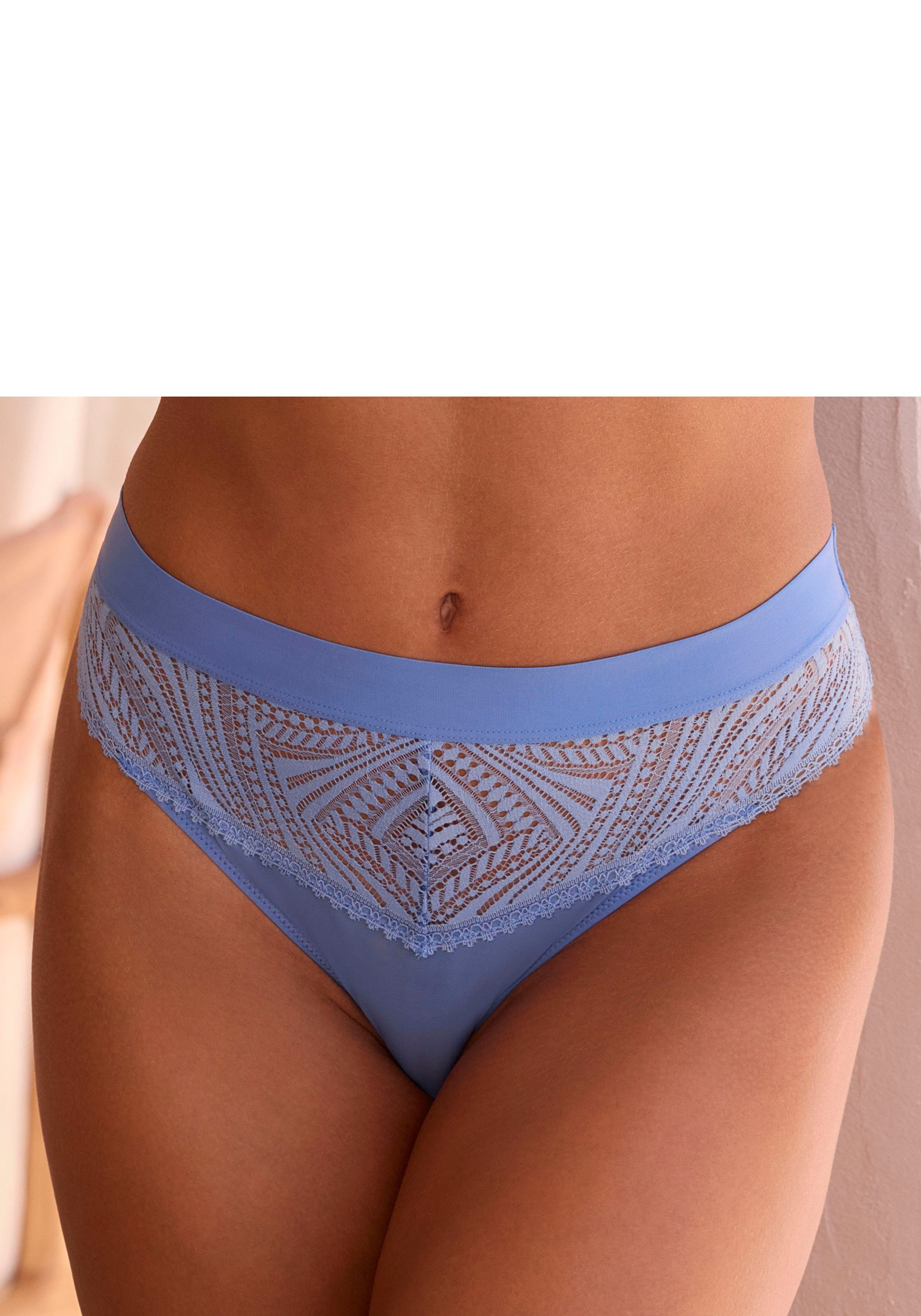 s.Oliver RED LABEL Beachwear String Clemence met modieuze band en grafische kant