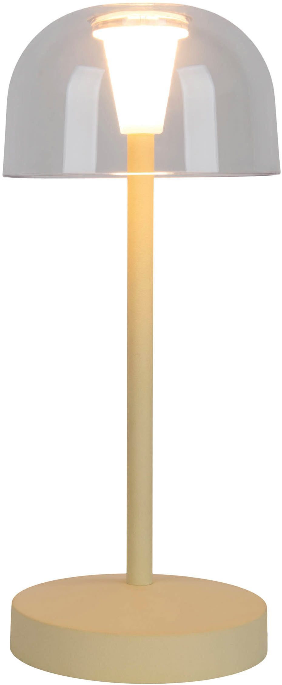 näve Led-tafellamp Gomba 18,5 cm 2-delig set, oplaadbaar, usb-kabel, geheugenfunctie, traploos dimbaar (2 stuks)