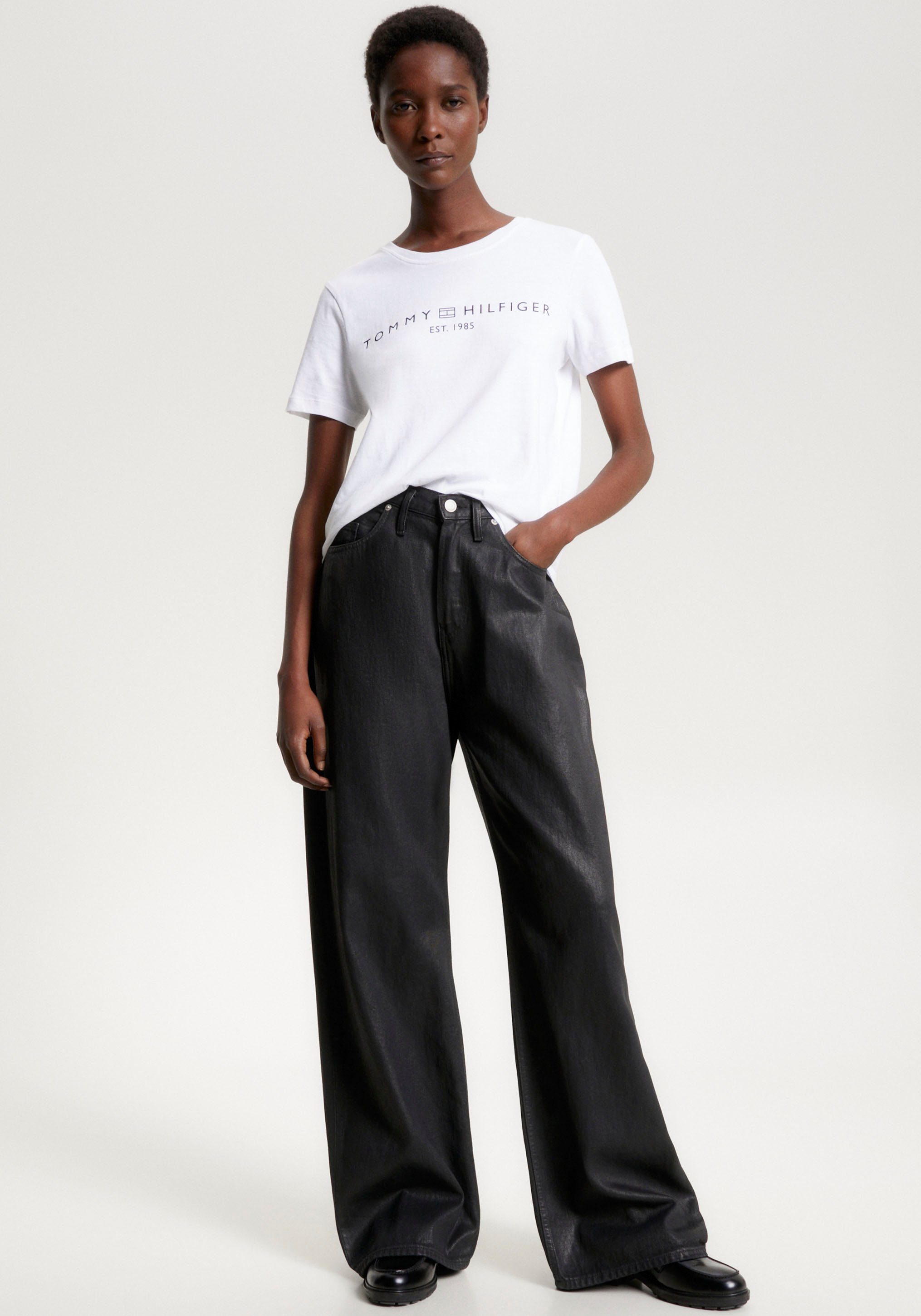 Tommy Hilfiger T-shirt REG CORP LOGO C-NK met logo en borduursel