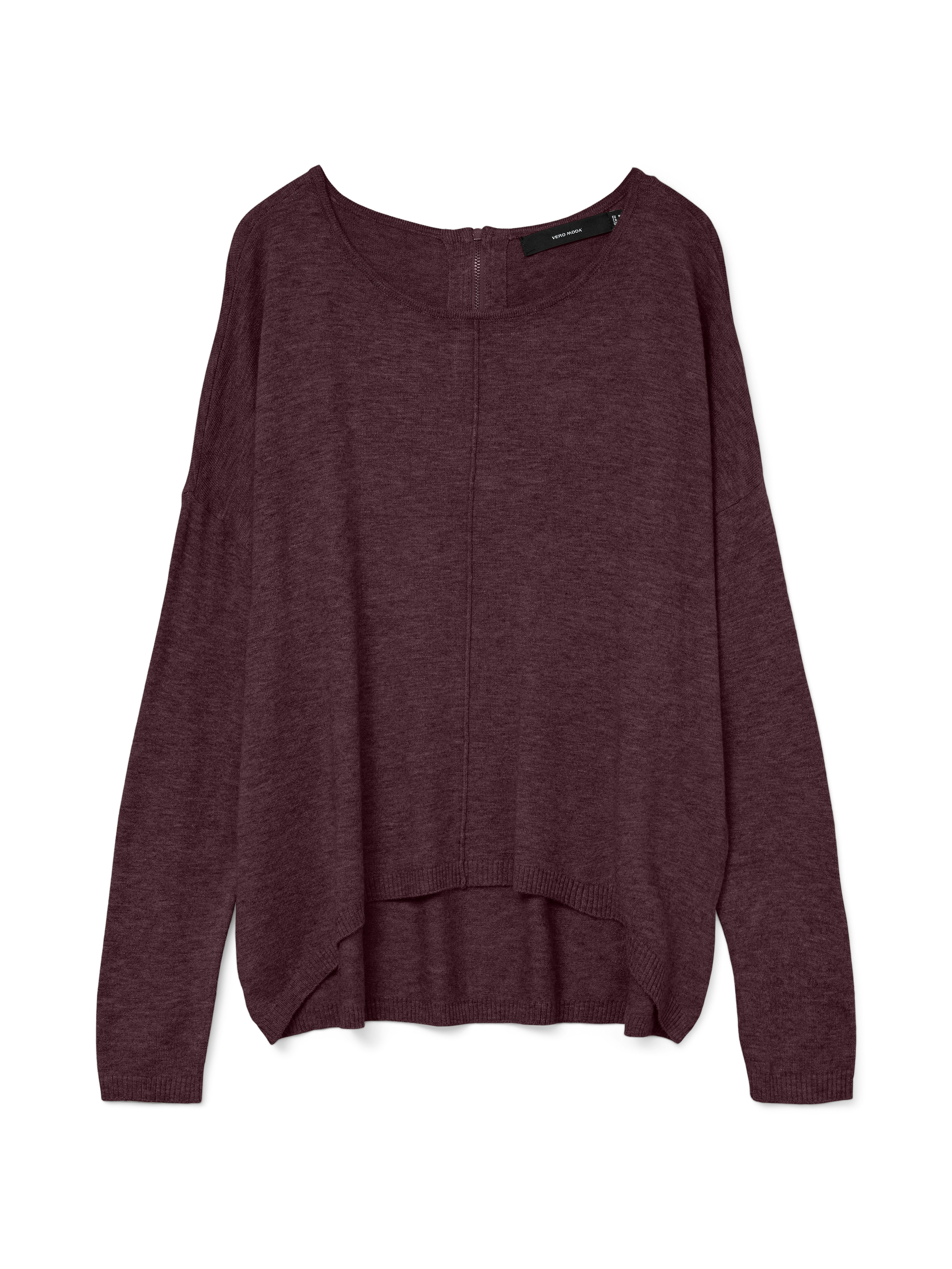 Vero Moda Trui met ronde hals VMBREEZE AURA LS ZIPPER BLOUSE NOOS