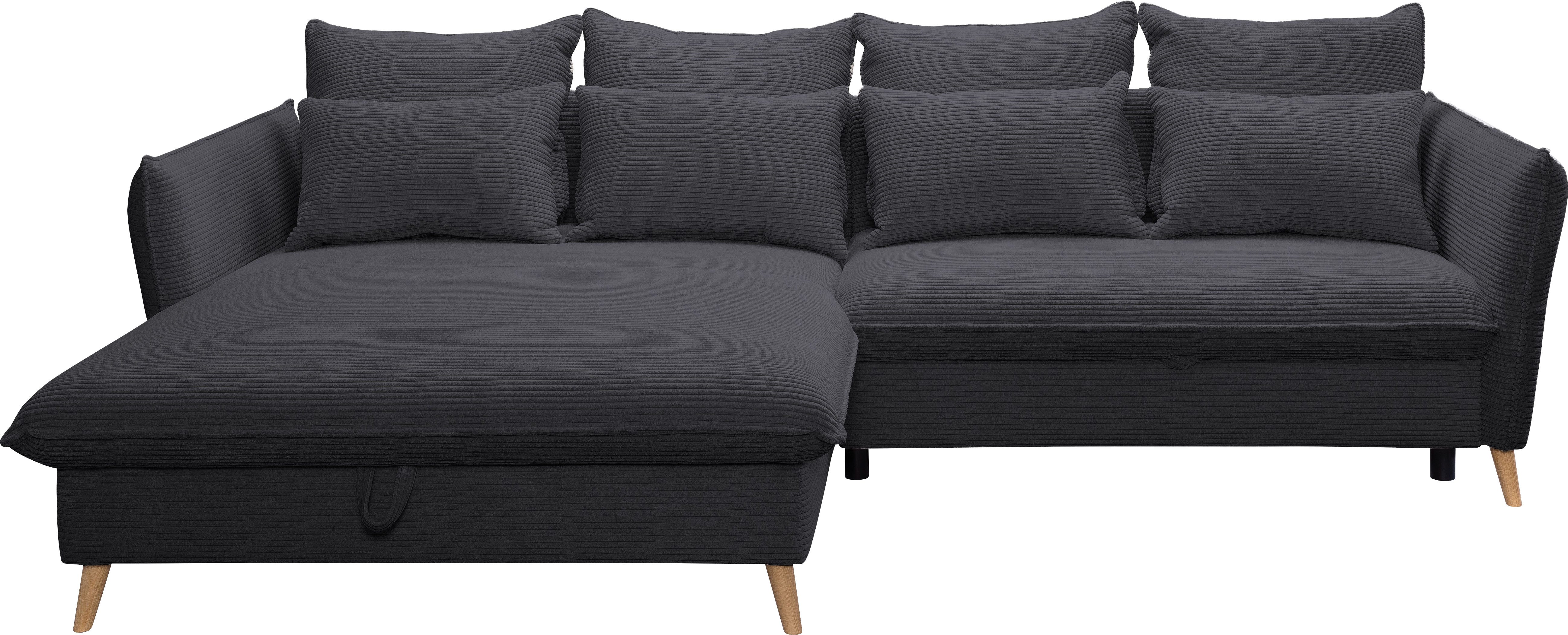 exxpo - sofa fashion Hoekbank WALPY, elegant en modern, hoog zitcomfort, smalle armleuningen