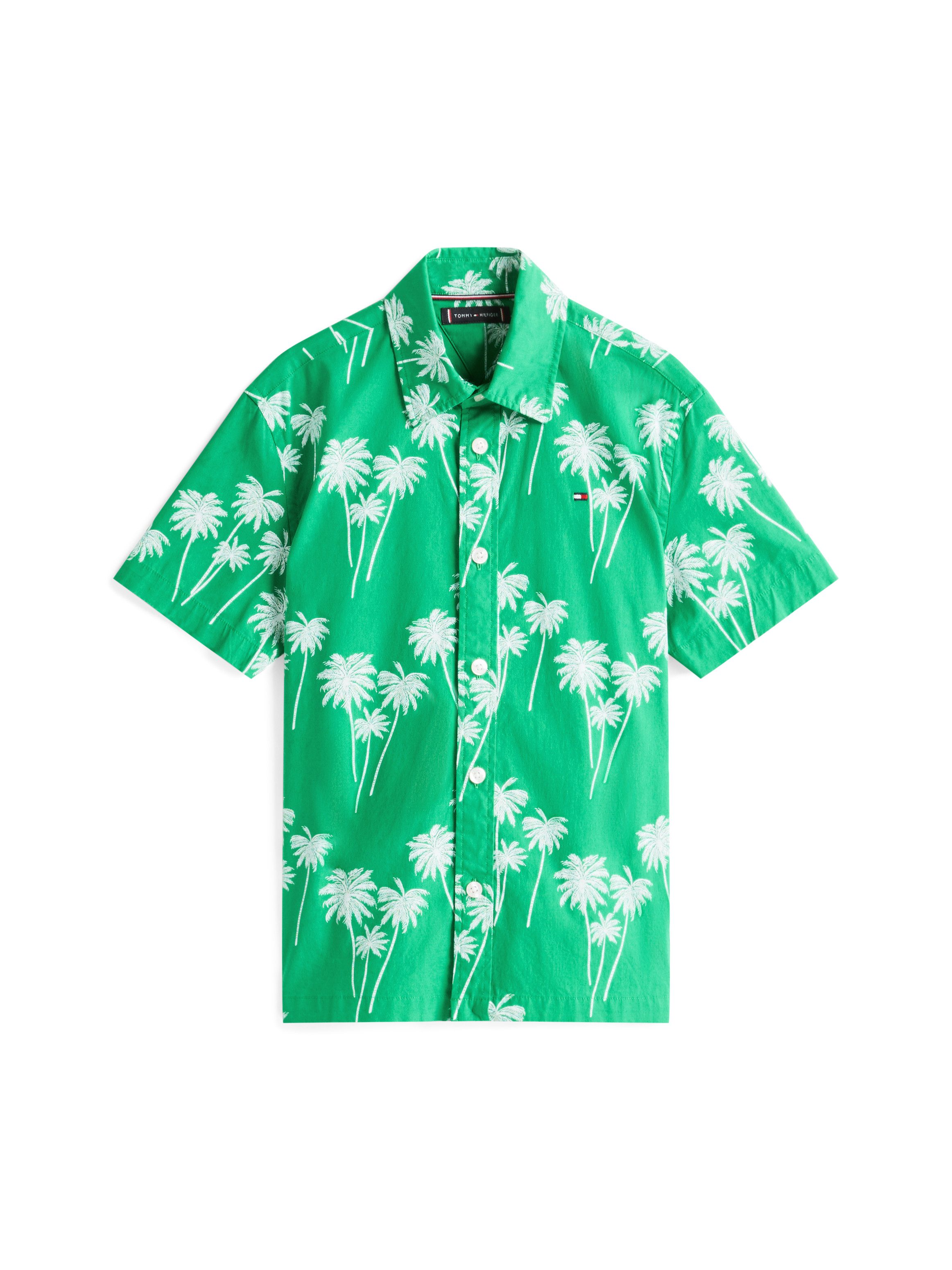 Tommy Hilfiger Shirt met korte mouwen STRETCH POPLIN PRINTED SHIRT SS