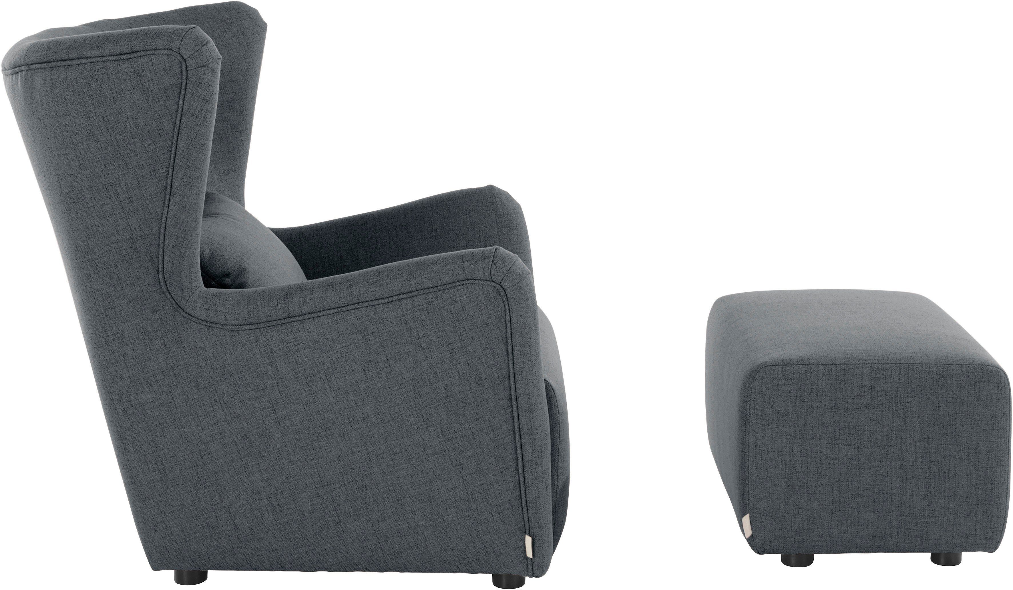 LeGer Home by Lena Gercke Oorfauteuil Levke Stoel naar keuze met of zonder hocker