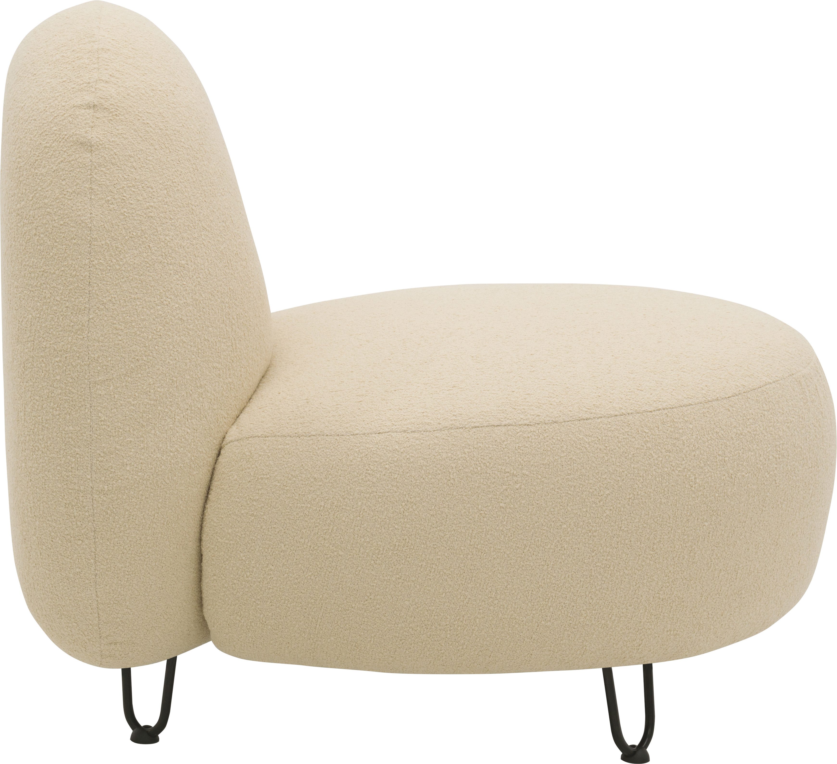 DOMO collection Fauteuil Poika ideaal voor terras, tuin, balkon Mooi gevormde outdoor-stoel, bekleding van nepbont