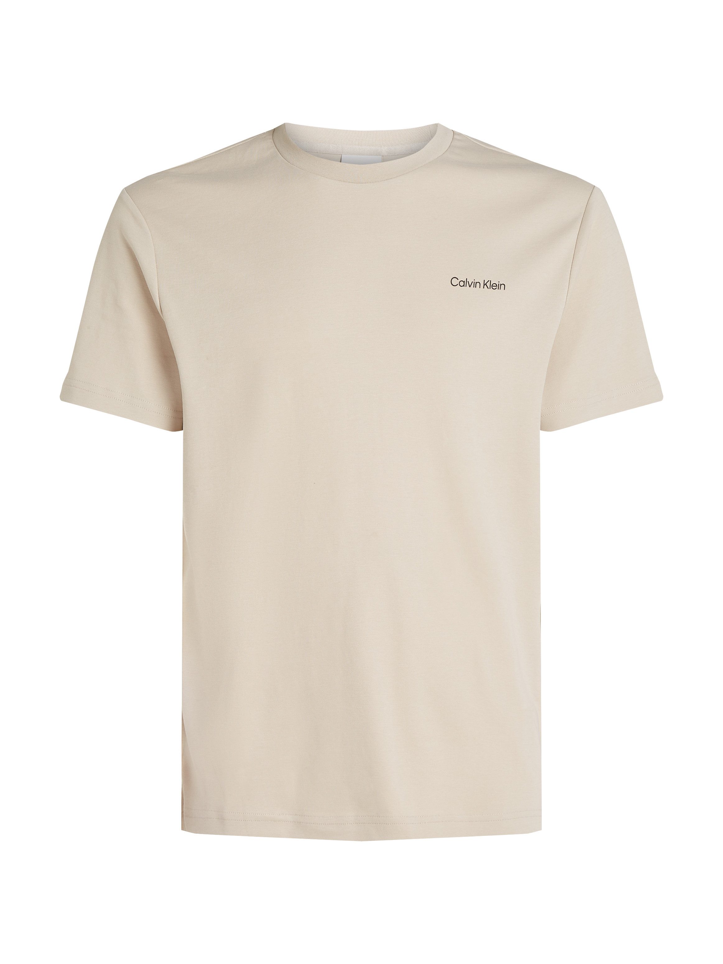 Calvin Klein T-shirt Micro Logo van dikke winterjersey met logoprint