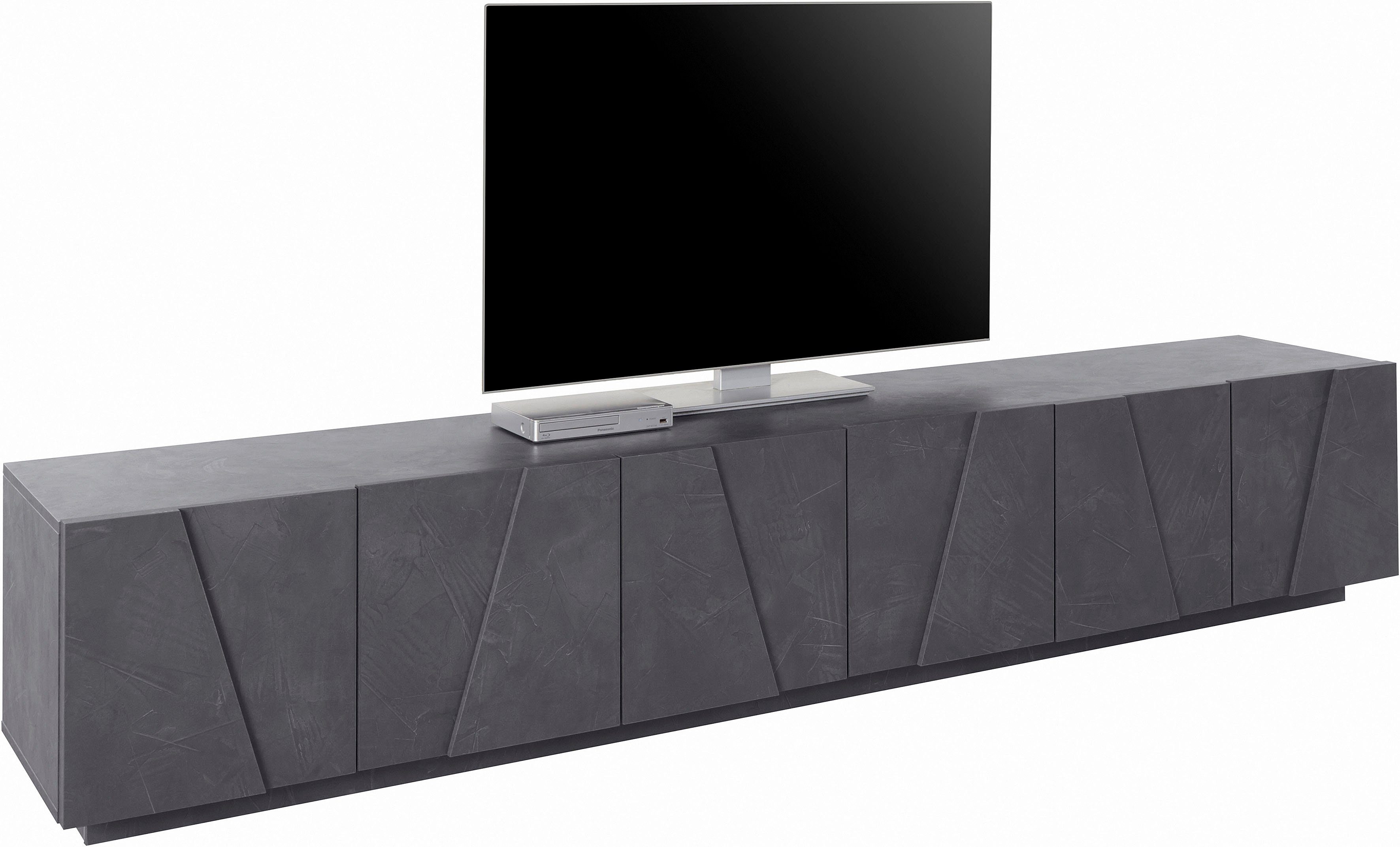 inosign tv-meubel ping breedte 243,8 cm grijs
