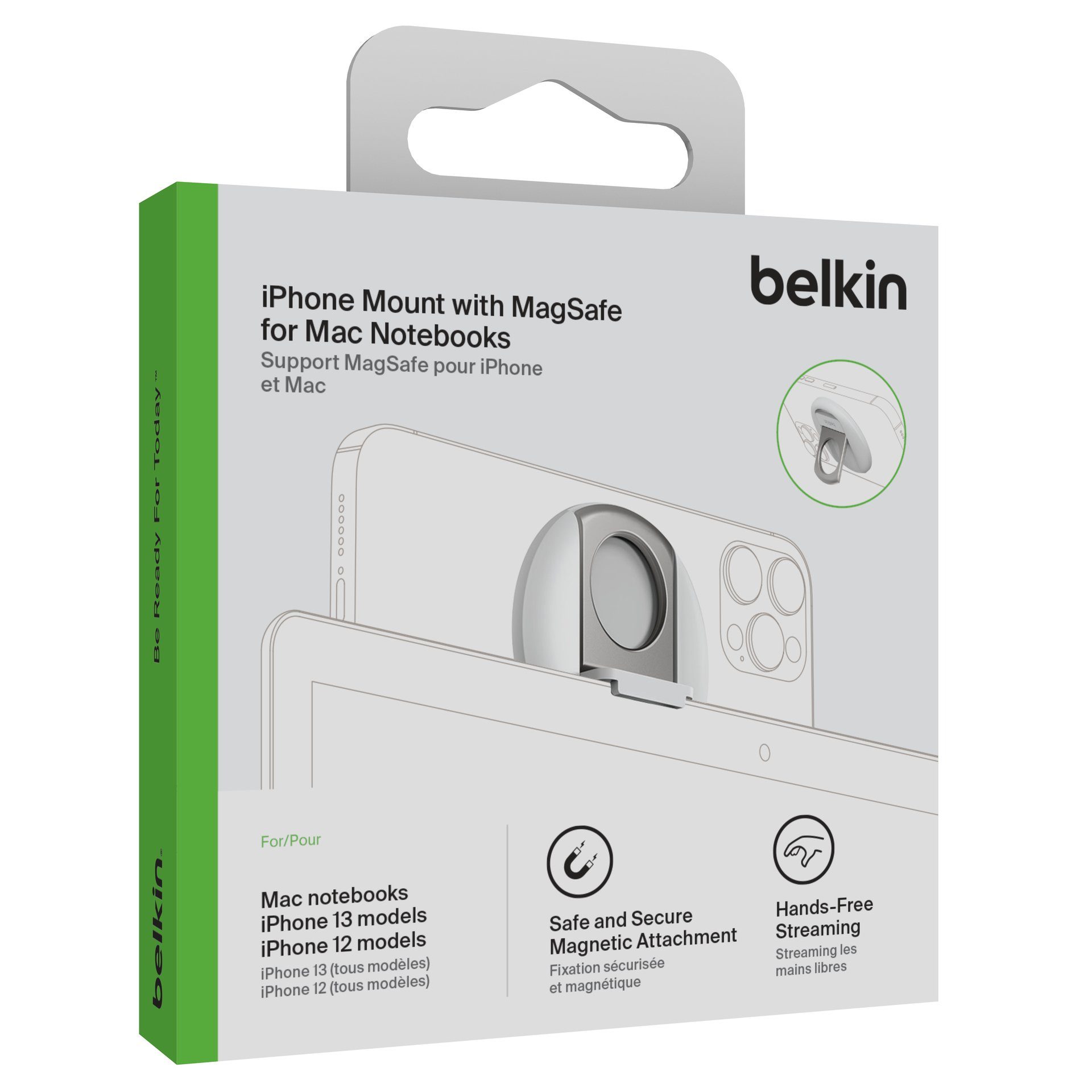 Belkin Smartphone-houder iPhone houder met MagSafe voor MacBooks ook als ringgreep of standaard te gebruiken