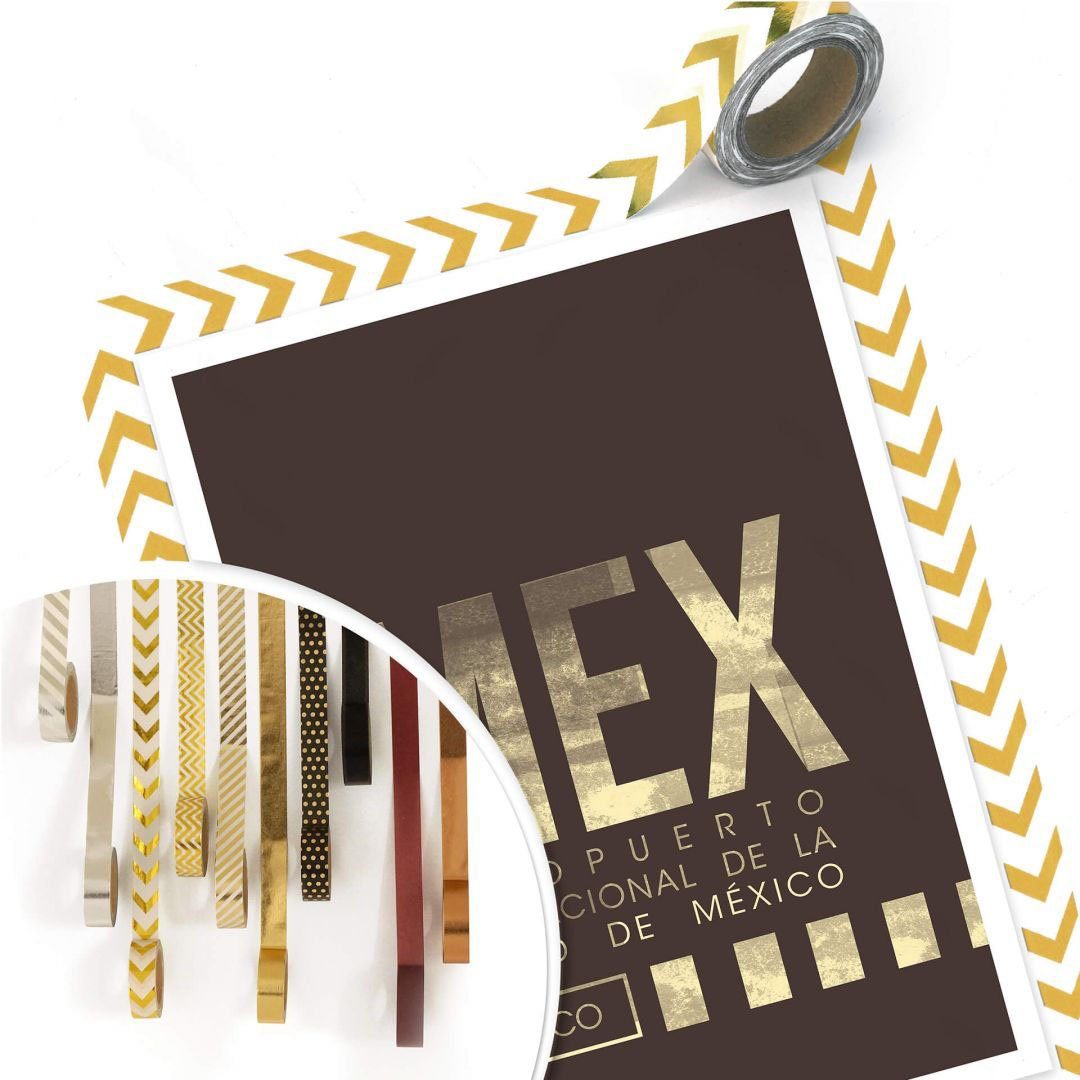 Wall-Art Poster Artprint MEX luchthaven Mexico City (1 stuk)