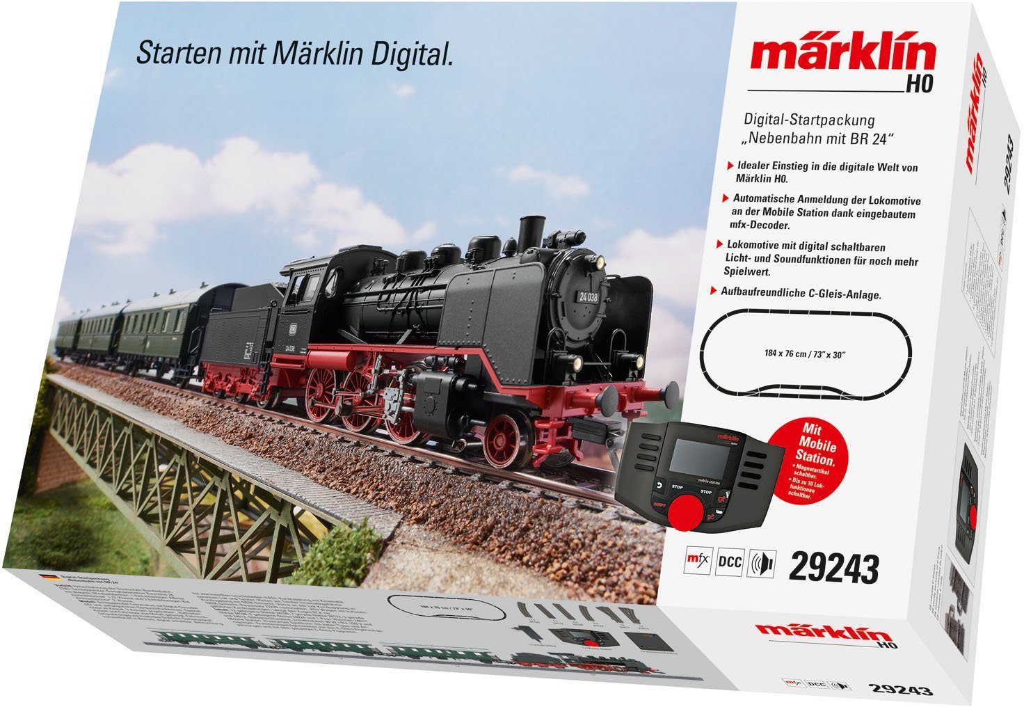 stil Super goed kanker Märklin Modelspoorbaanset Digitaal-startset "zijlijn met BR 24" - 29243 nu online  kopen | OTTO