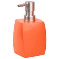 sanilo set badkameraccessoires wave orange bestaand uit zeepdispenser en toiletborstel, mat (combi-set, 2-delig) oranje