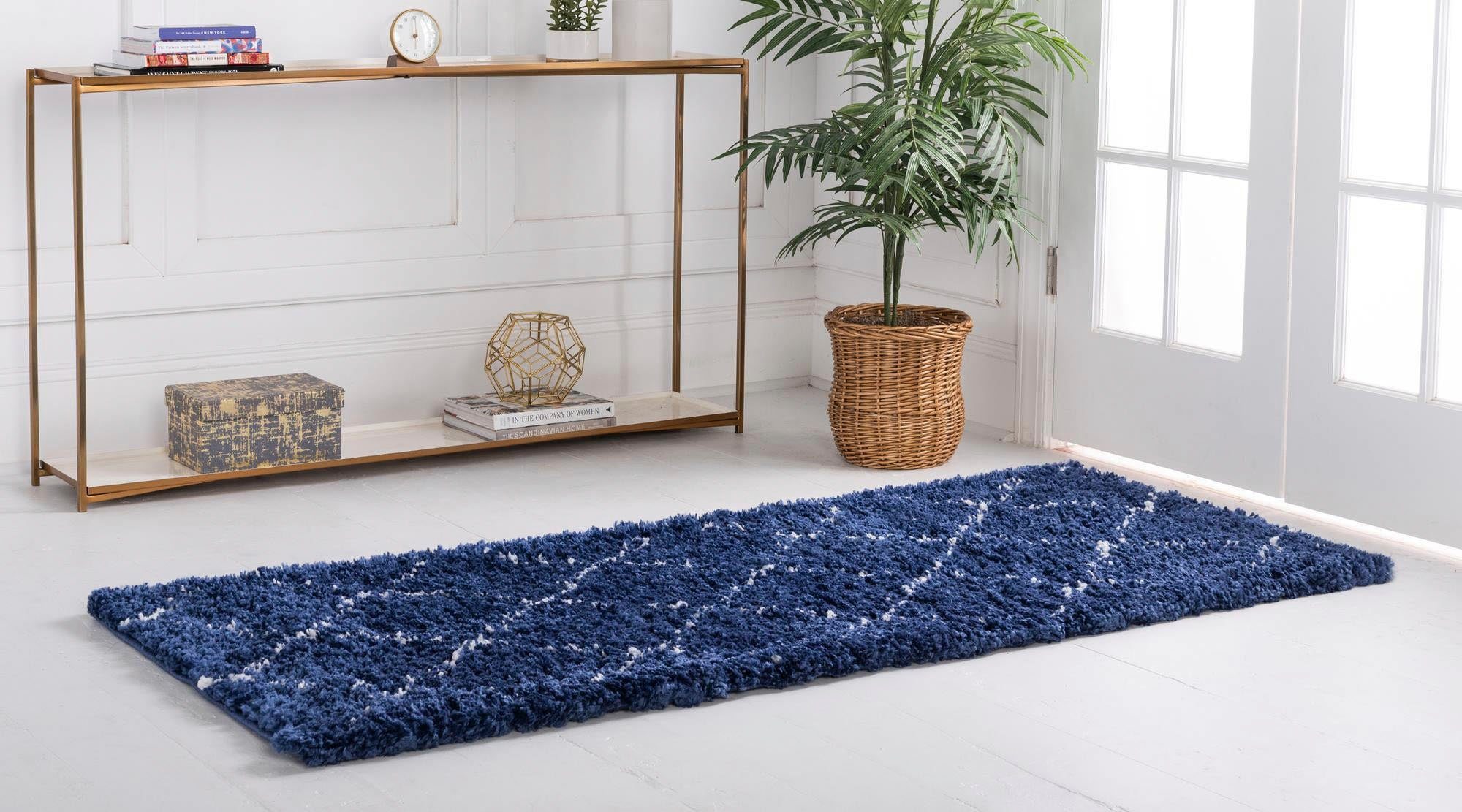 Myflair Möbel & Accessoires Hoogpolige loper Temara shag voorraadopruiming Tapijtloper, geweven, ruitdessin, zacht & behaaglijk