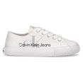 calvin klein sneakers low cut lace-up sneaker met witte loopzool wit