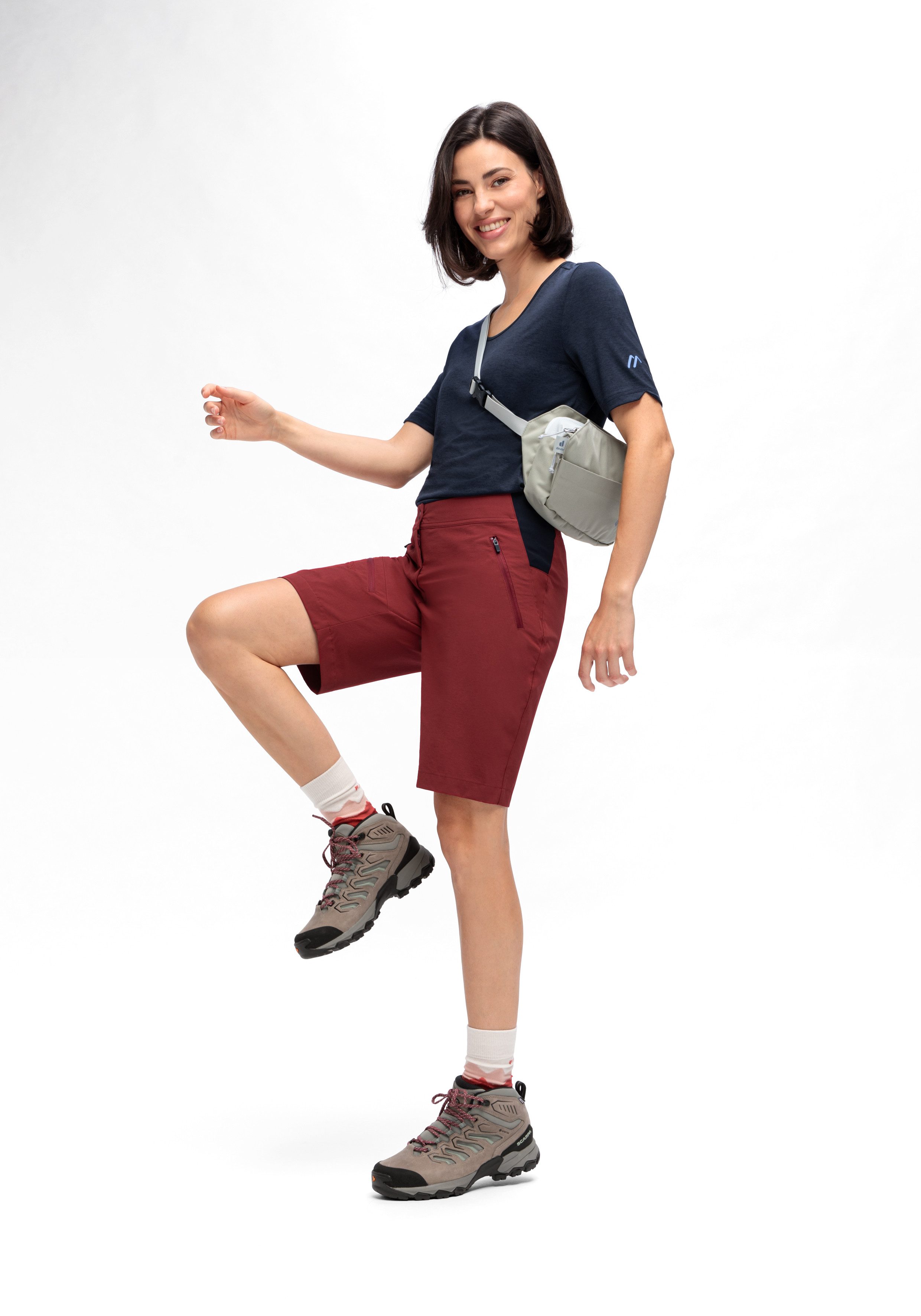 Maier Sports Outdoorbroek Inara Short Vario Dames shorts, korte wandelbroek, outdoorbroek, 4 zakken, regular fit