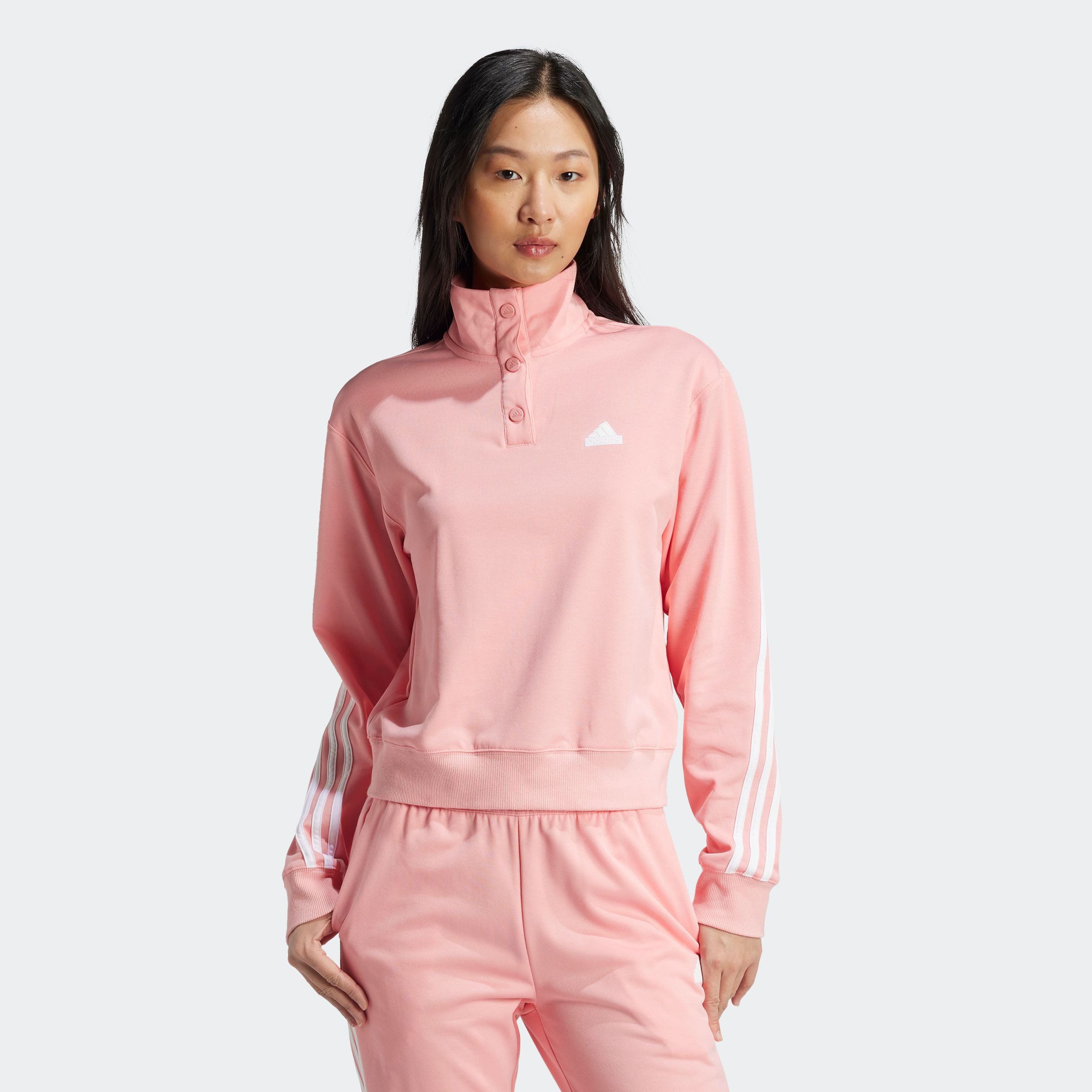 adidas Sportswear Sweatvest W ICONIC 3S TT (1-delig) dames vesten maat L roze