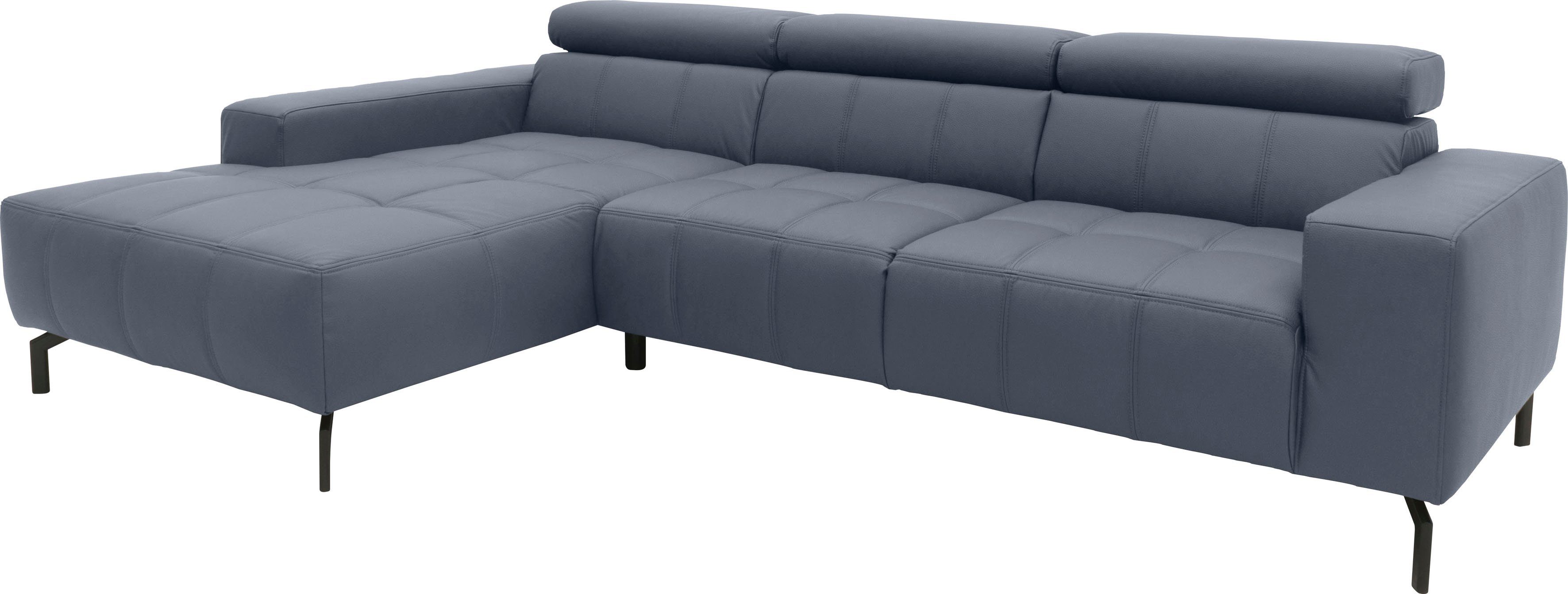 DOMO collection Hoekbank Cunelli mooie zitnaden als designelement, stevige zitcomfort, L-vorm